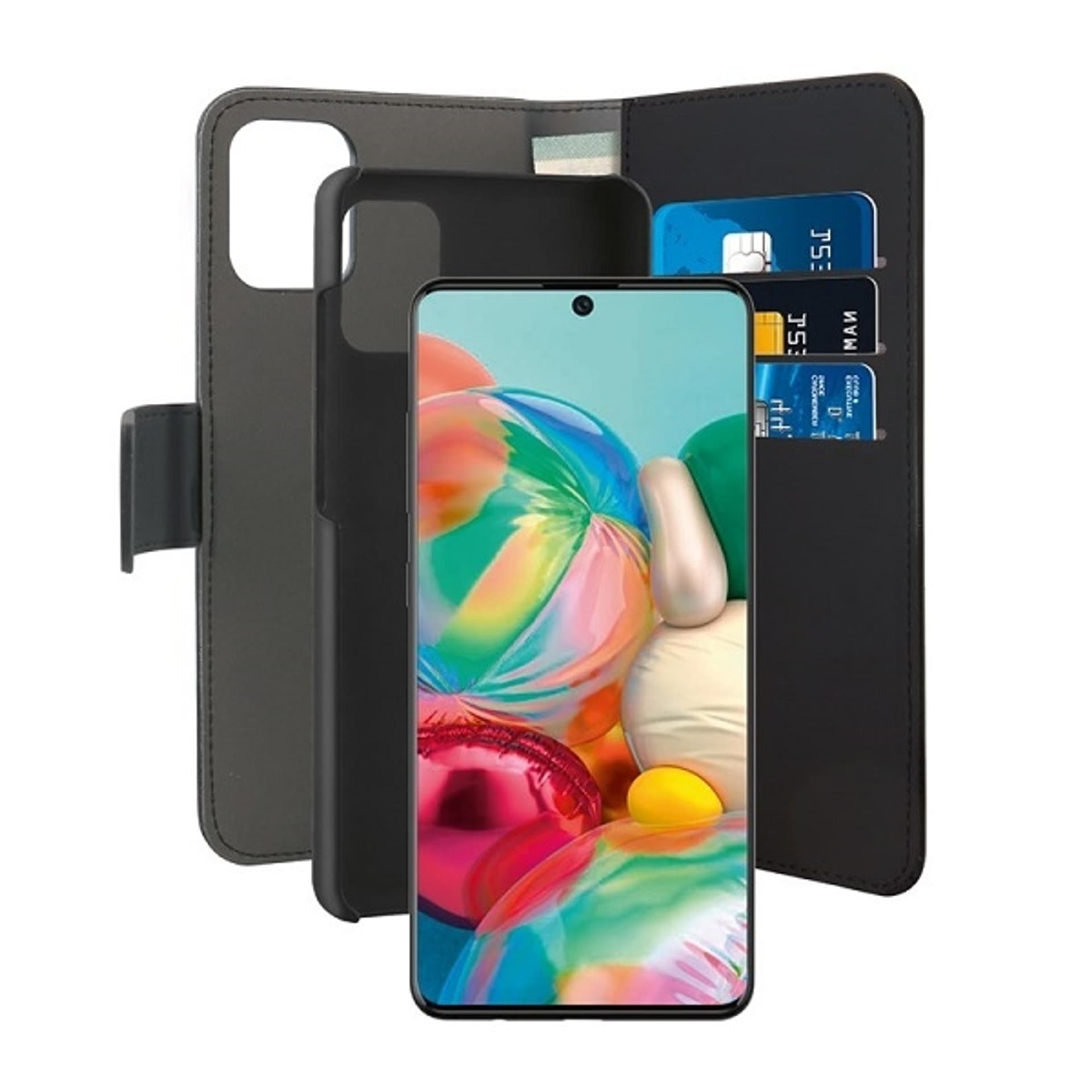 

Puro Wallet Detachable Samsung A71 A715 2w1 czarne/black SGA71BOOKC3BLK