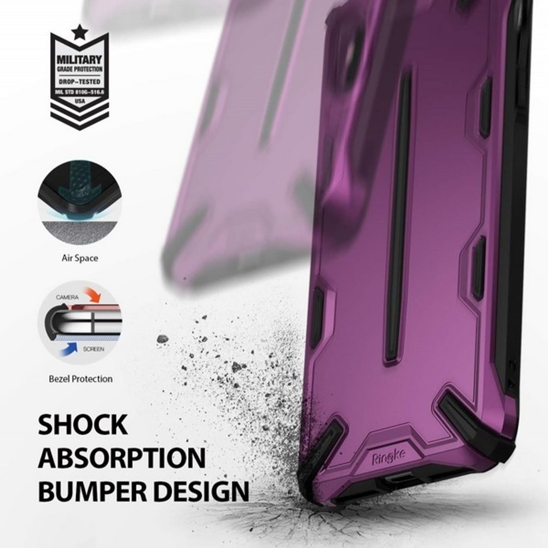 

Ringke Dual X iPhone X/Xs purpurowy /metalic purple DXAP0006