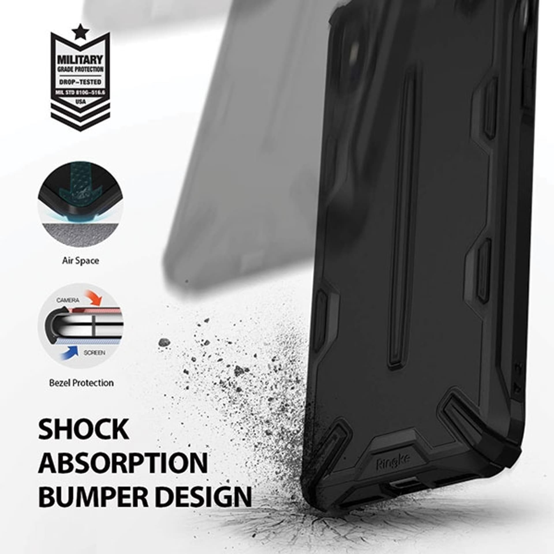 

Ringke Dual X iPhone Xs Max czarny /sf black DXAP0002