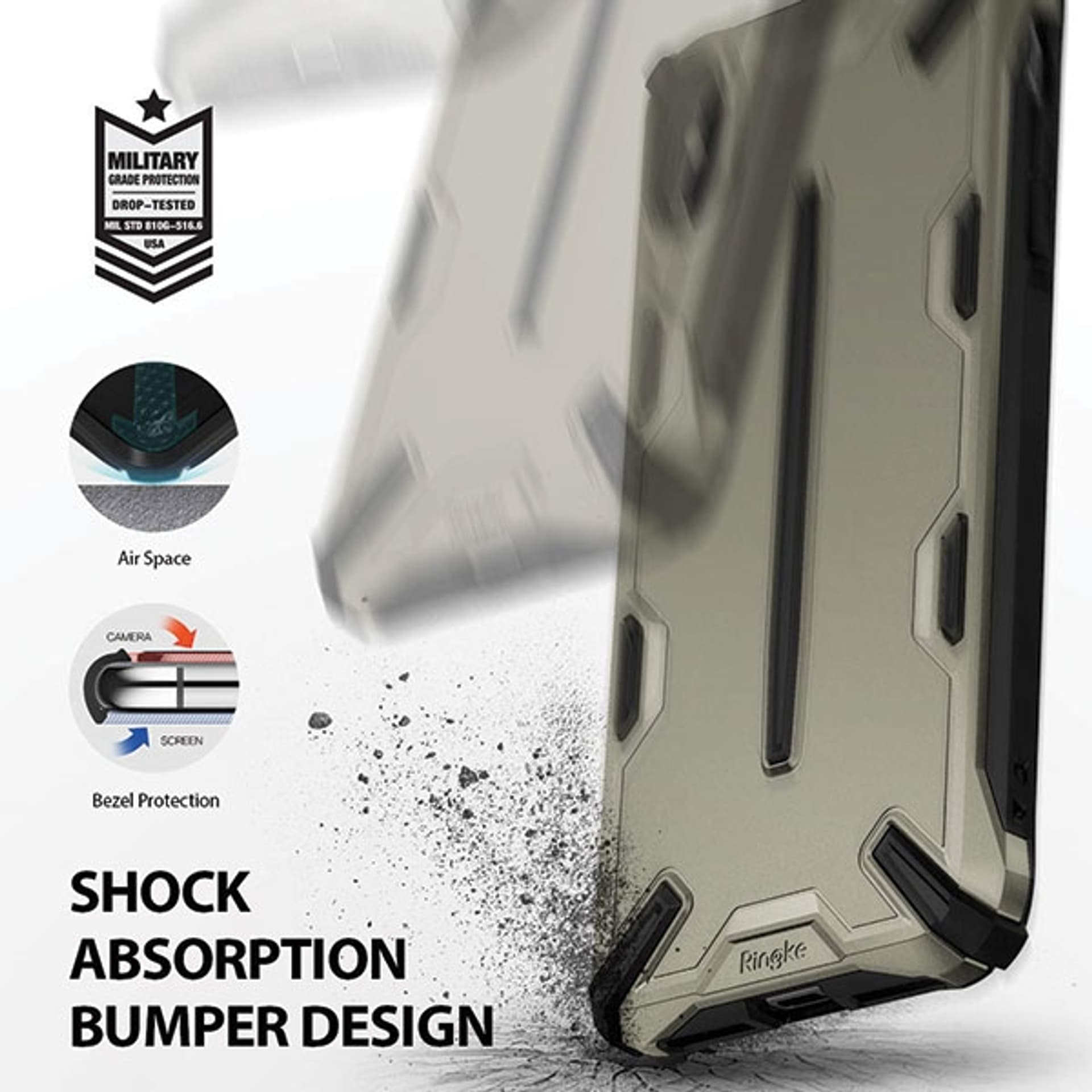 

Ringke Dual X iPhone Xs Max piaskowy /sand DXAP0007