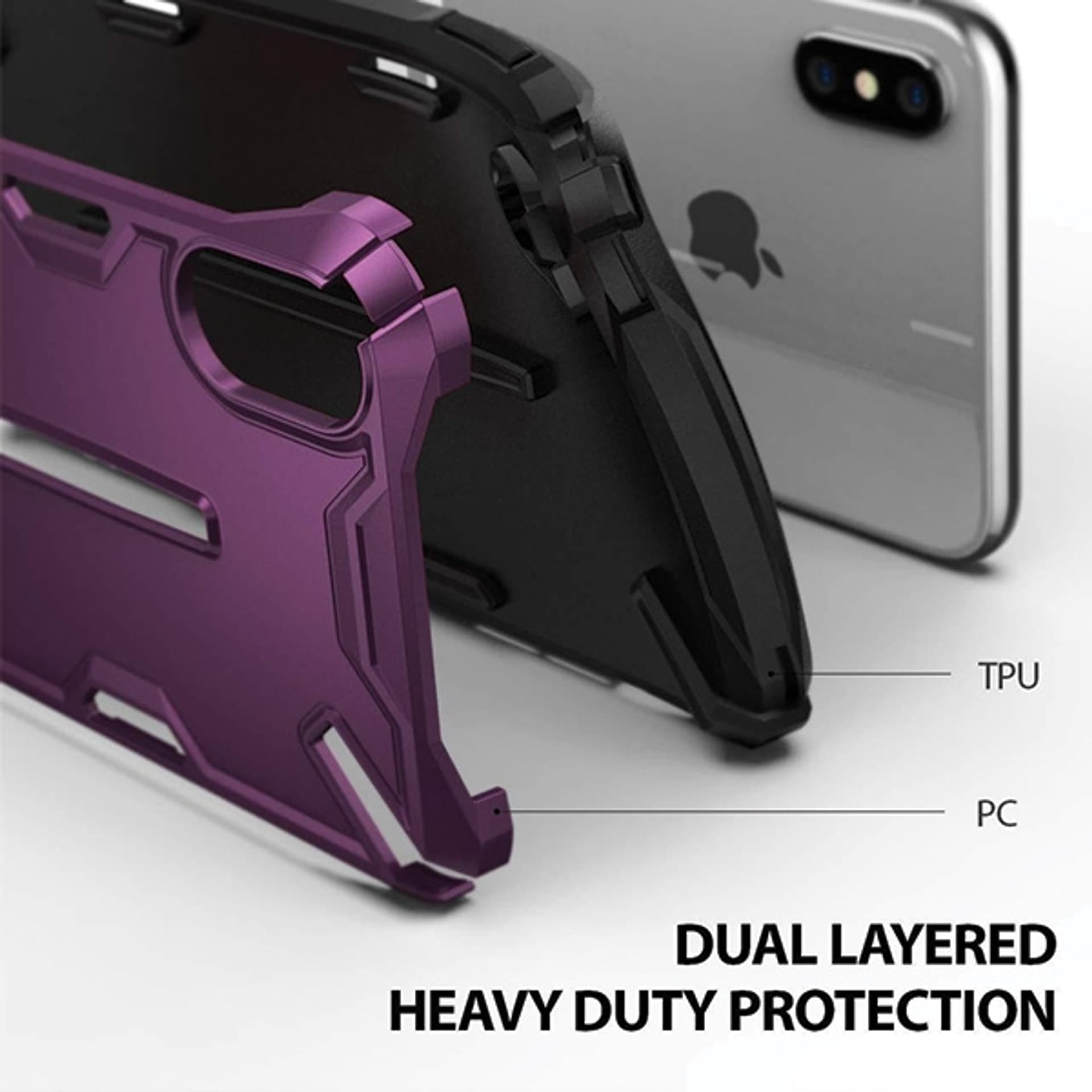 

Ringke Dual X iPhone Xs Max purpurowy /metalic purple DXAP0009