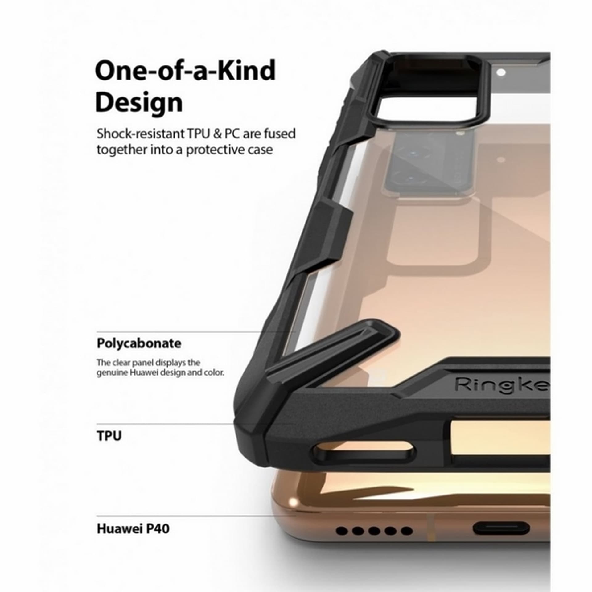 

Ringke Fusion X Huawei P40 czarny /black