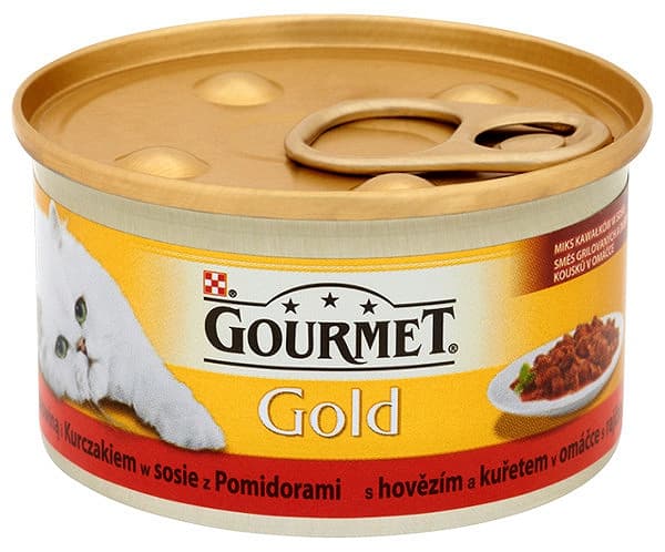 

GOURMET GOLD Wołowina z kurczakiem w sosie pomidorowym 85g