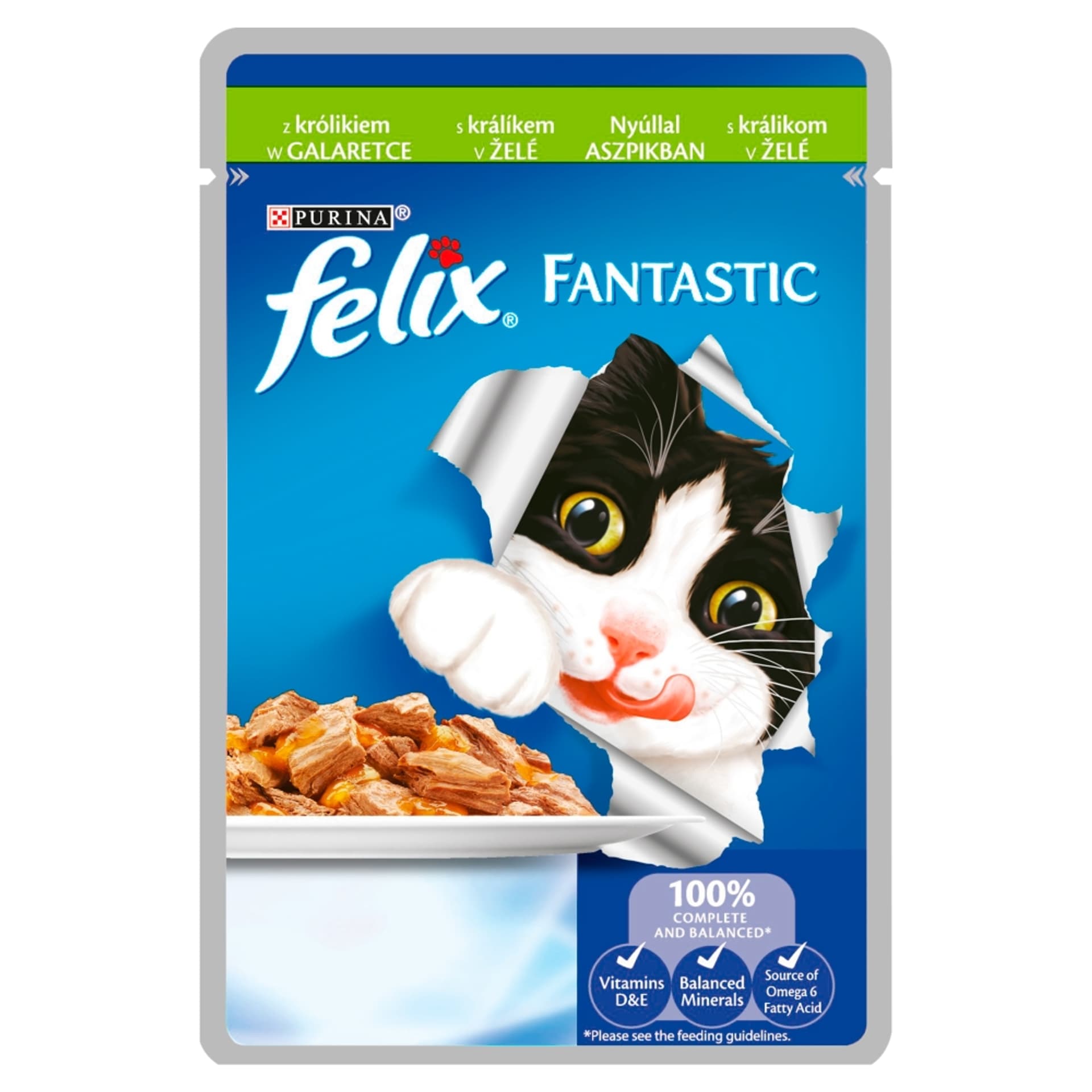 

PURINA Felix Fantastic: królik - mokra karma dla kota - 85g