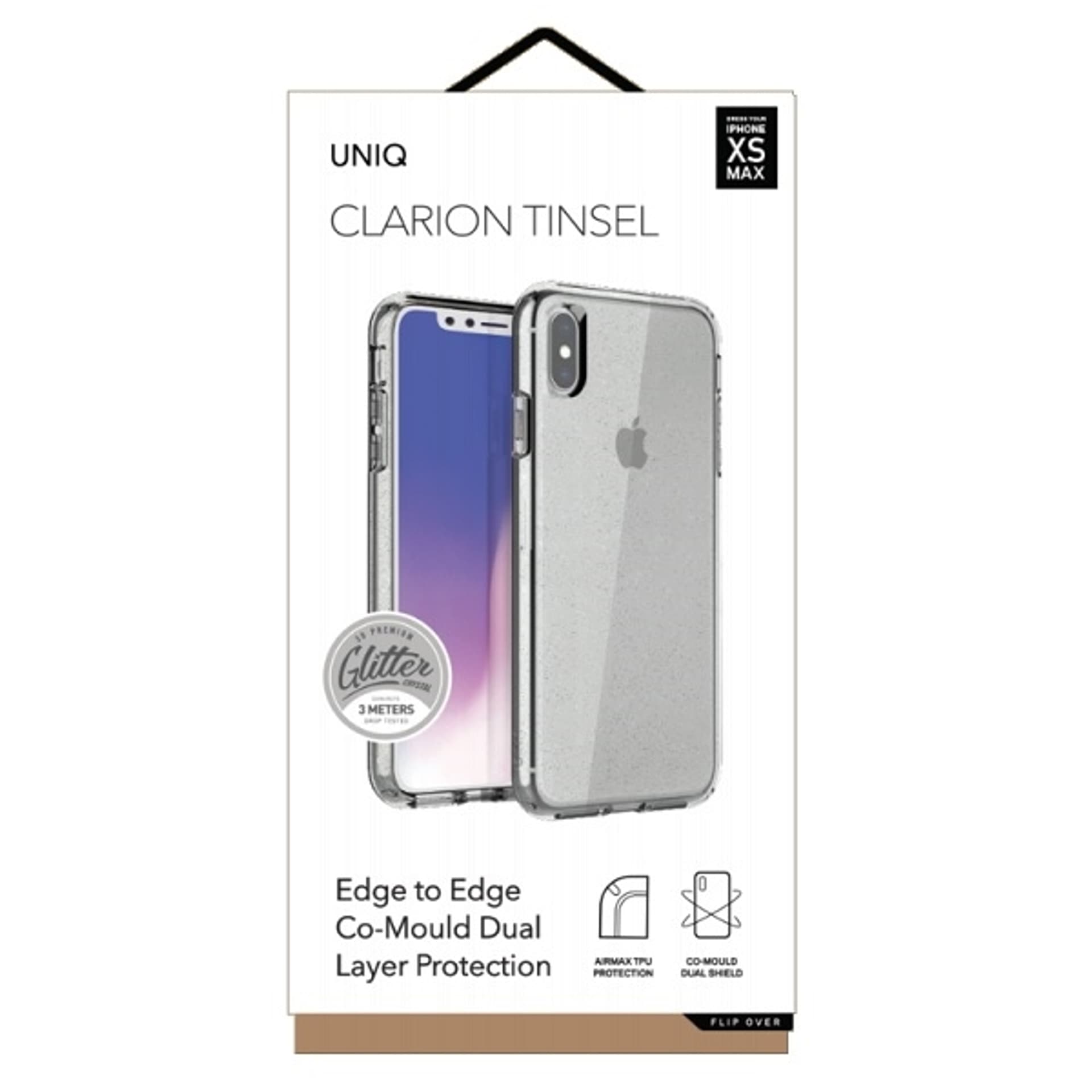 

UNIQ etui Clarion Tinsel iPhone Xs Max przezroczysty/lucent clear