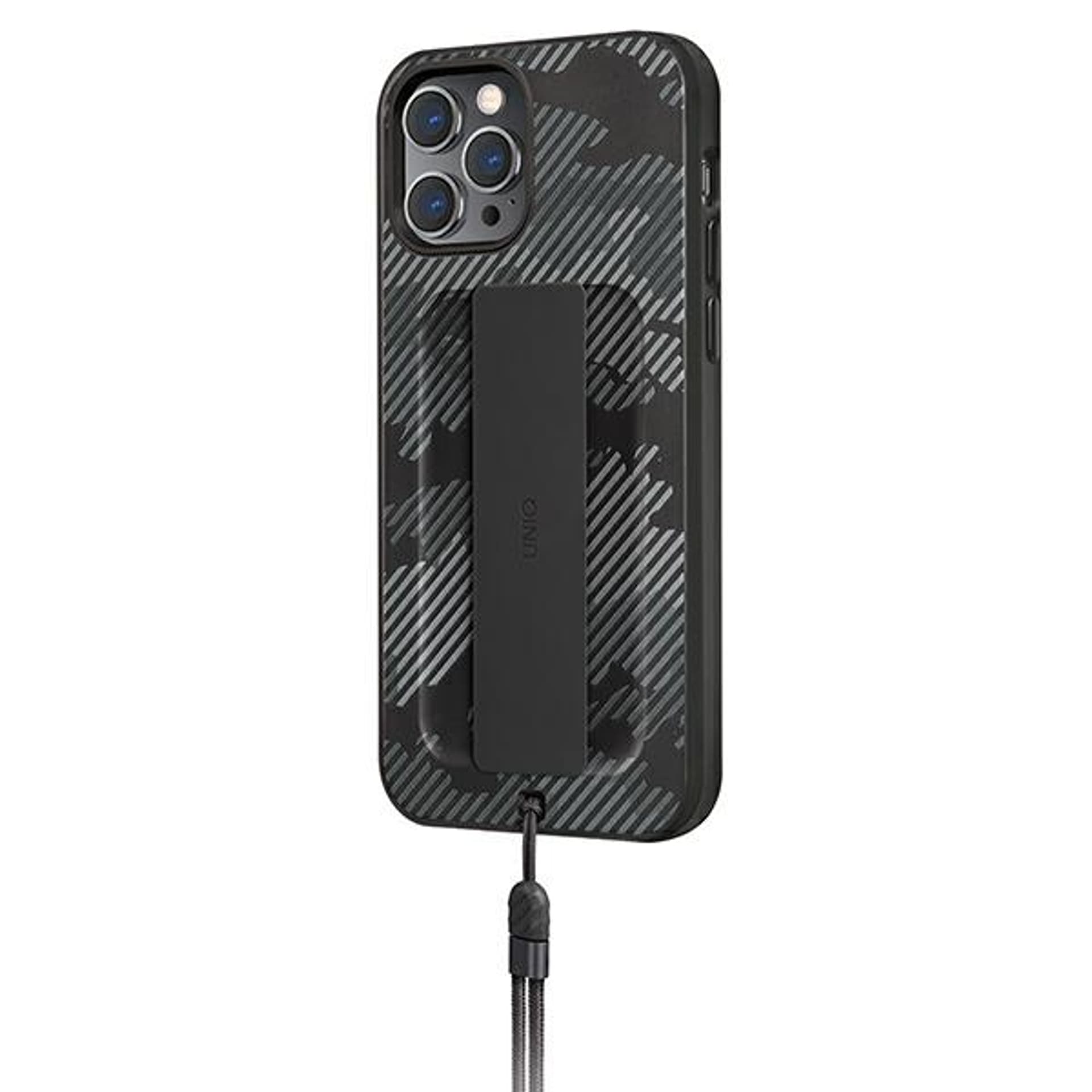 

UNIQ etui Heldro iPhone 12 Pro Max 6,7" czarny moro/charcoal camo Antimicrobial