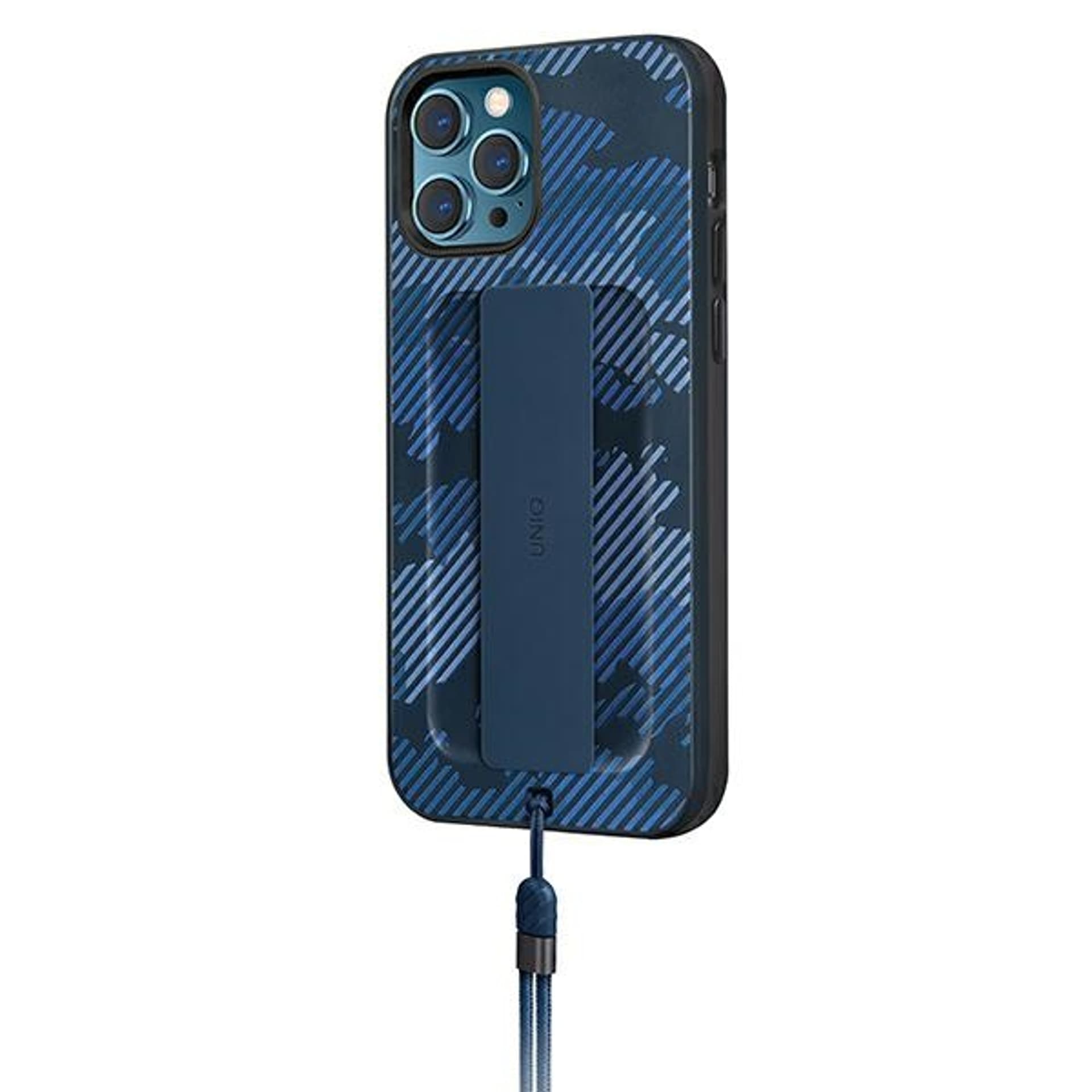 

UNIQ etui Heldro iPhone 12/12 Pro 6,1" niebieski moro/marine camo Antimicrobial