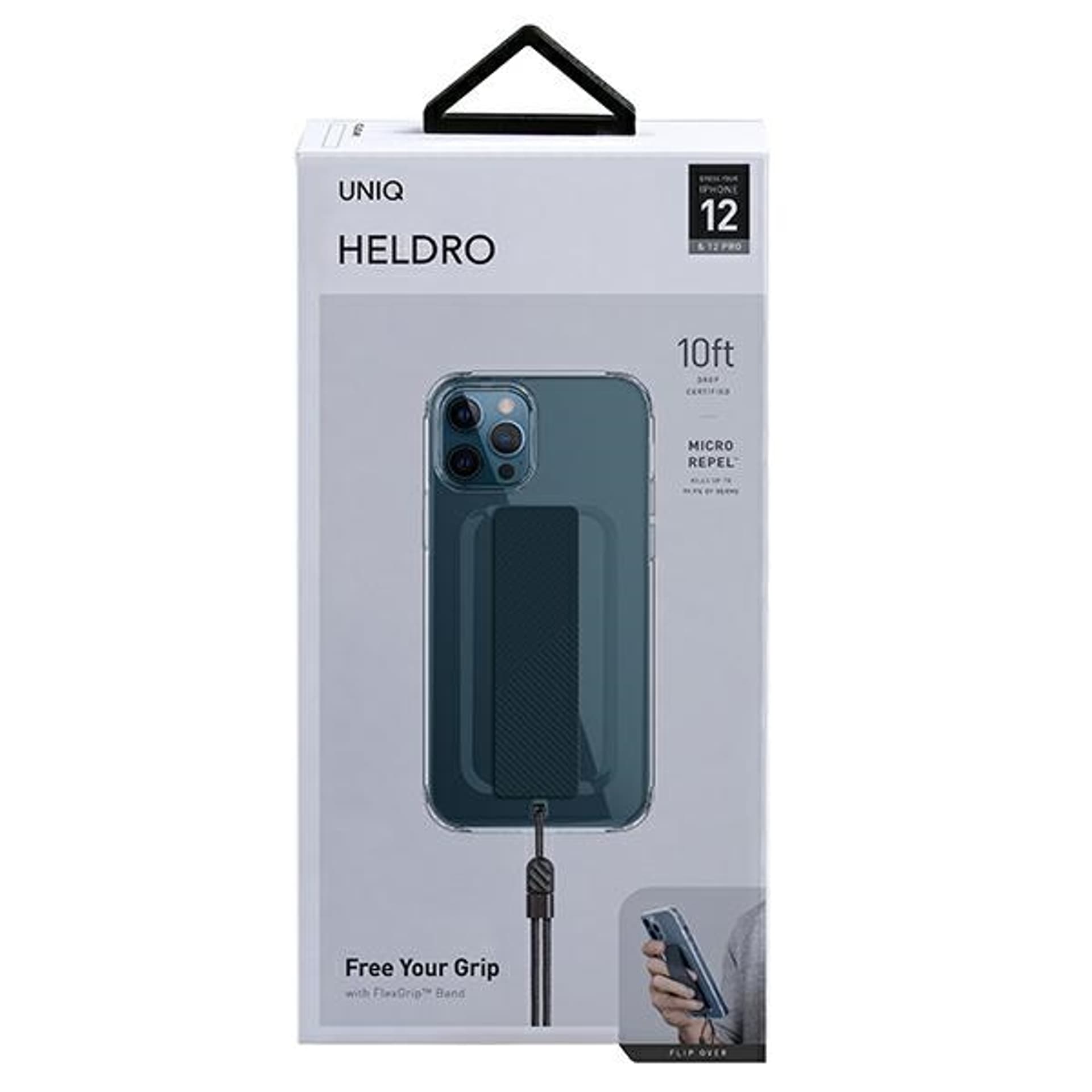 

UNIQ etui Heldro iPhone 12/12 Pro 6,1" przezroczysty/clear Antimicrobial