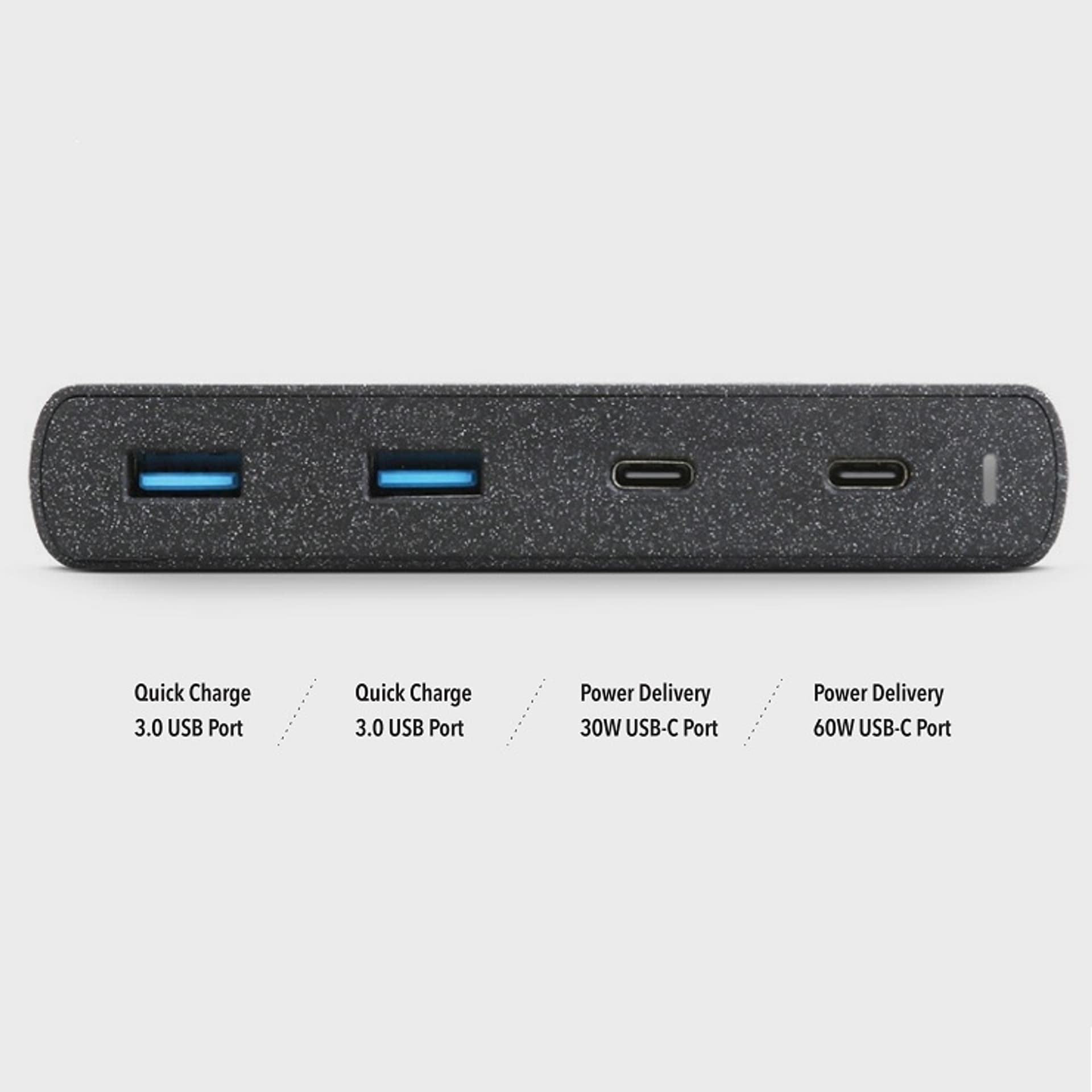 

UNIQ Ład. siec. HUB Surge 90W czarny /charcoal black 2xUSB Quick Charge 3.0 + 2xUSB-C PD 3.0 (LITHOS Collective)