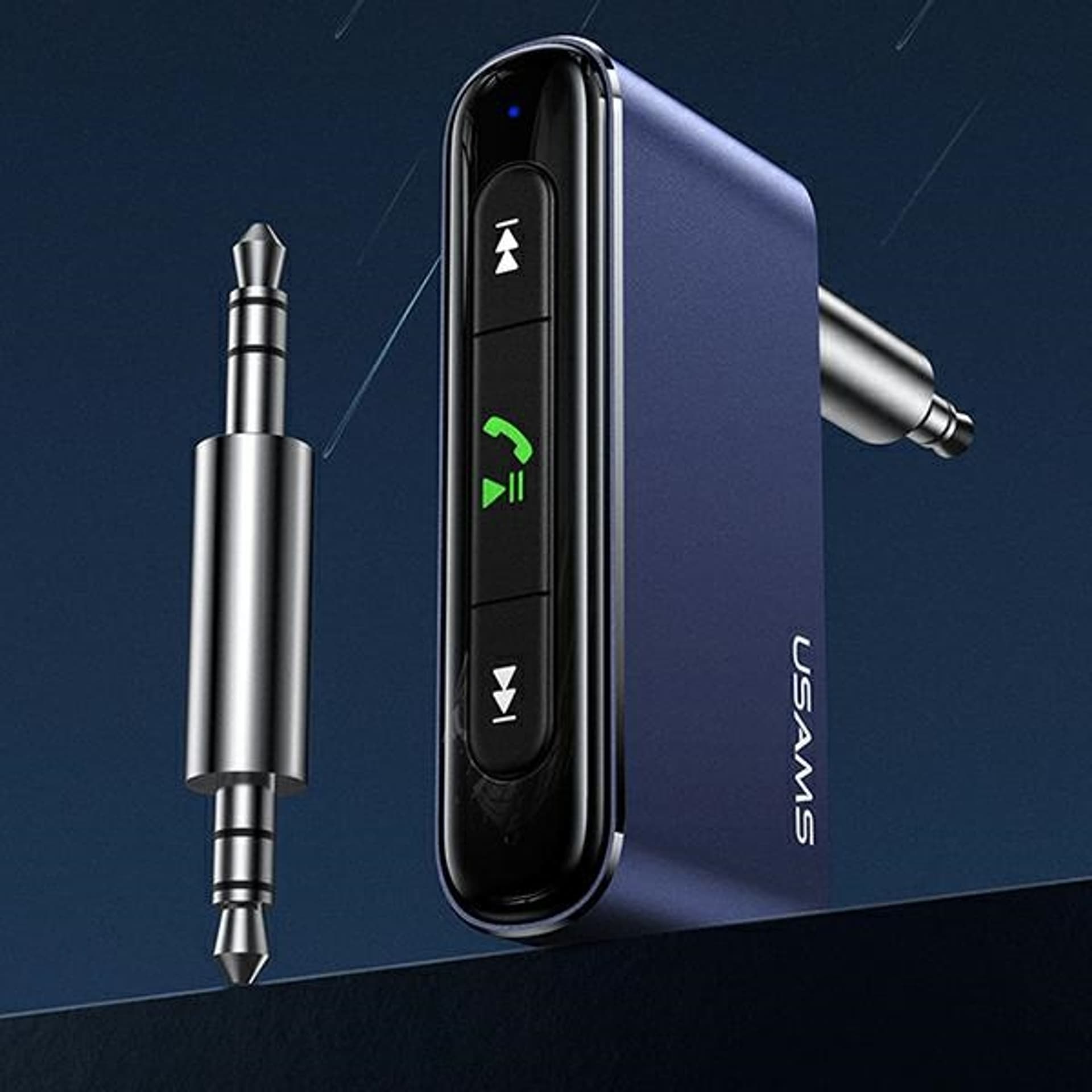 

USAMS Adapter audio Bluetooth 5.0 - jack 3.5mm szary/grey SJ519JSQ01 (US-SJ519)