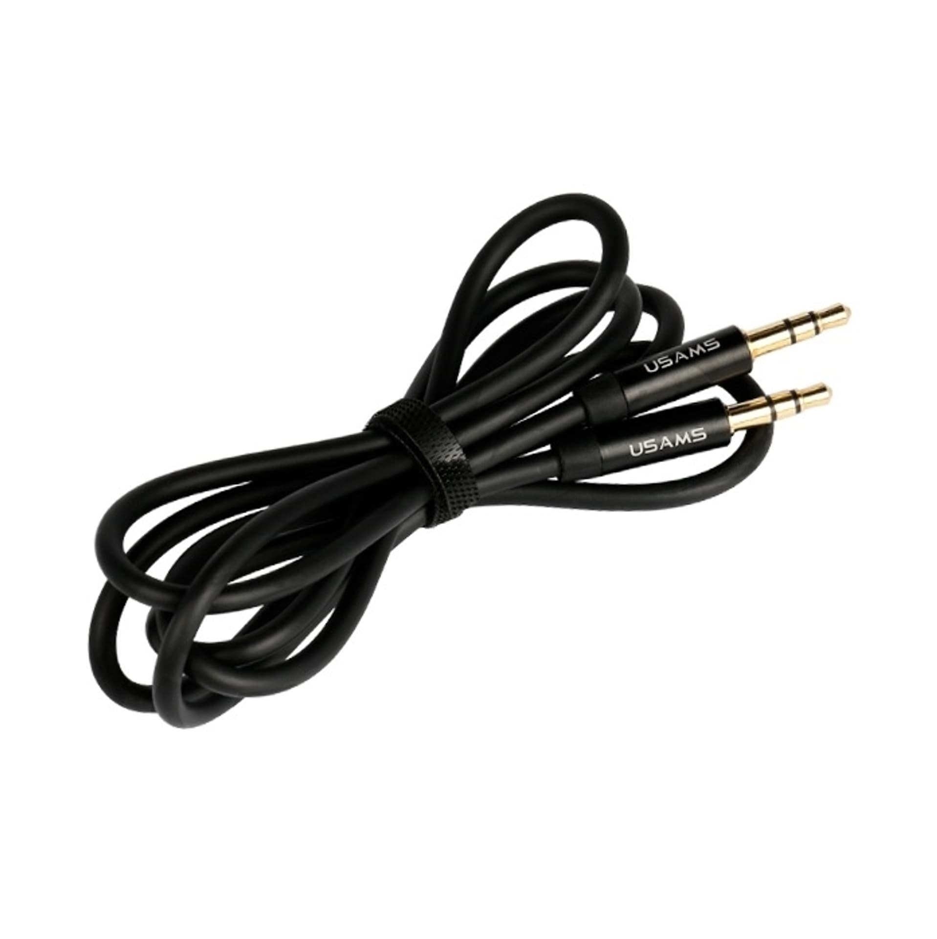 

USAMS Adapter audio jack 3,5m - 3,5m 1m czarny/black YP101 (YP-01)