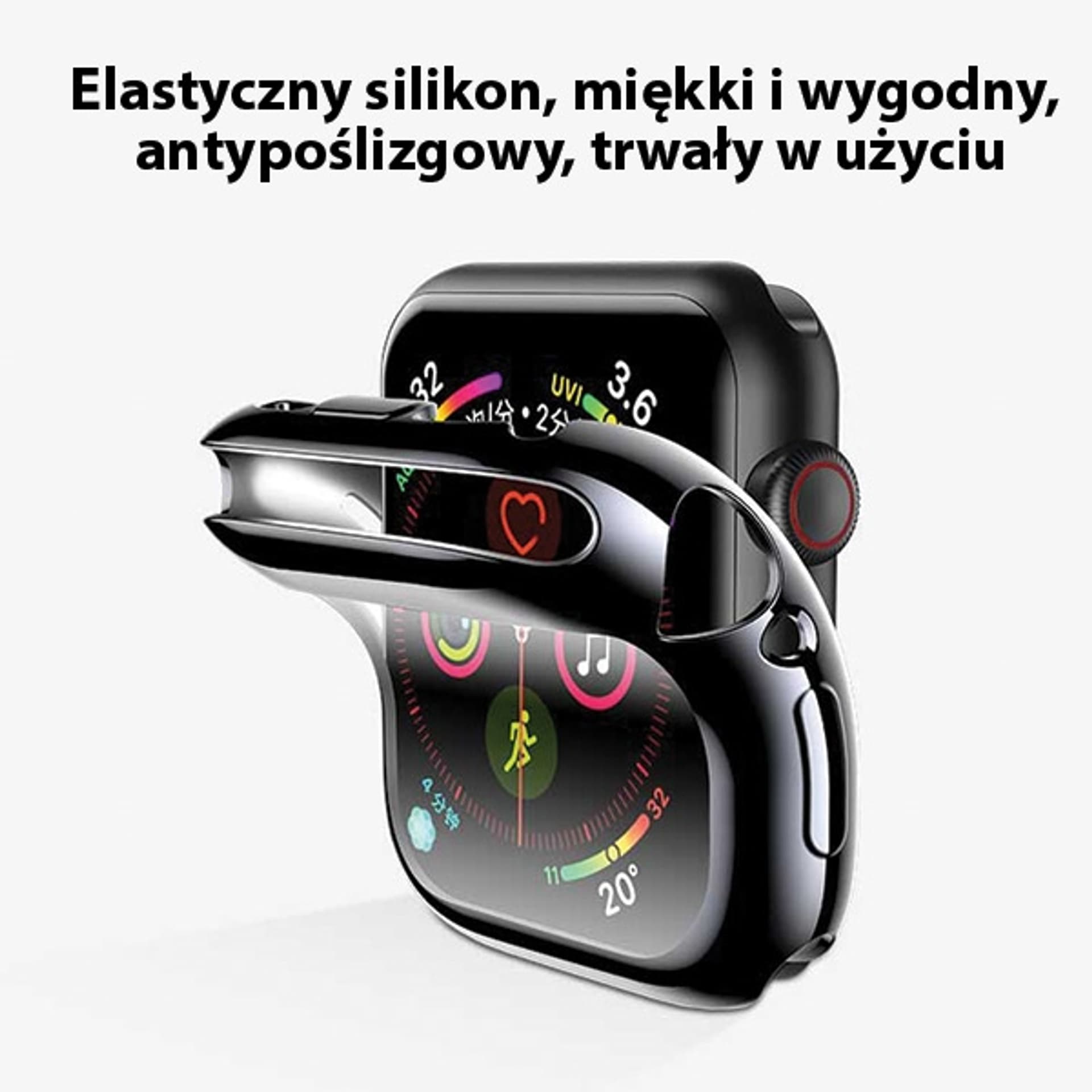 

USAMS Etui ochronne Apple Watch 4/5/6/SE 44mm. czarny/black IW486BH01 (US-BH486)
