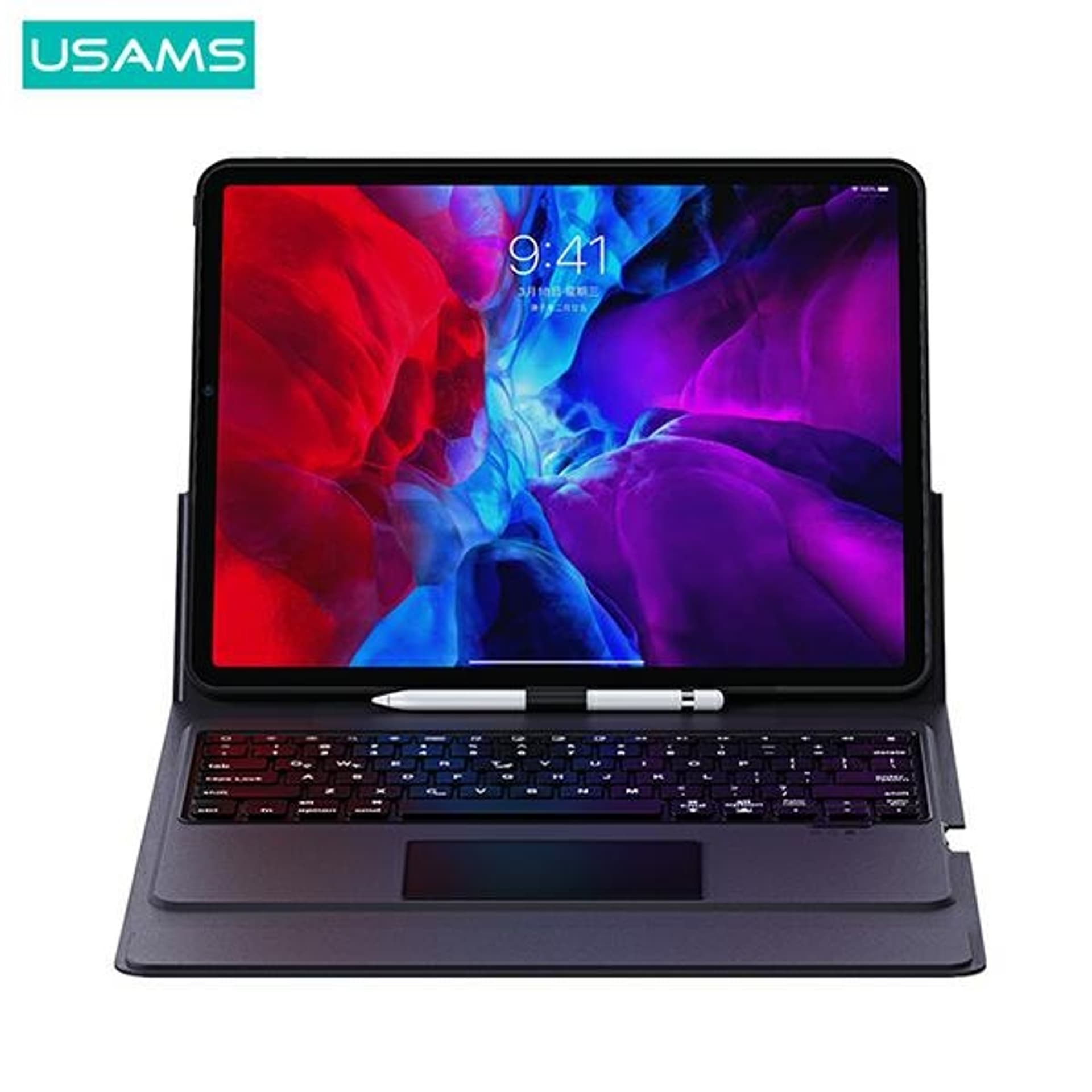 

USAMS Etui Winz z klawiaturą iPad Air 10.9" 2020 czarne/black Touch Control Bluetooth IP109CYSXX01 (US-BH727)