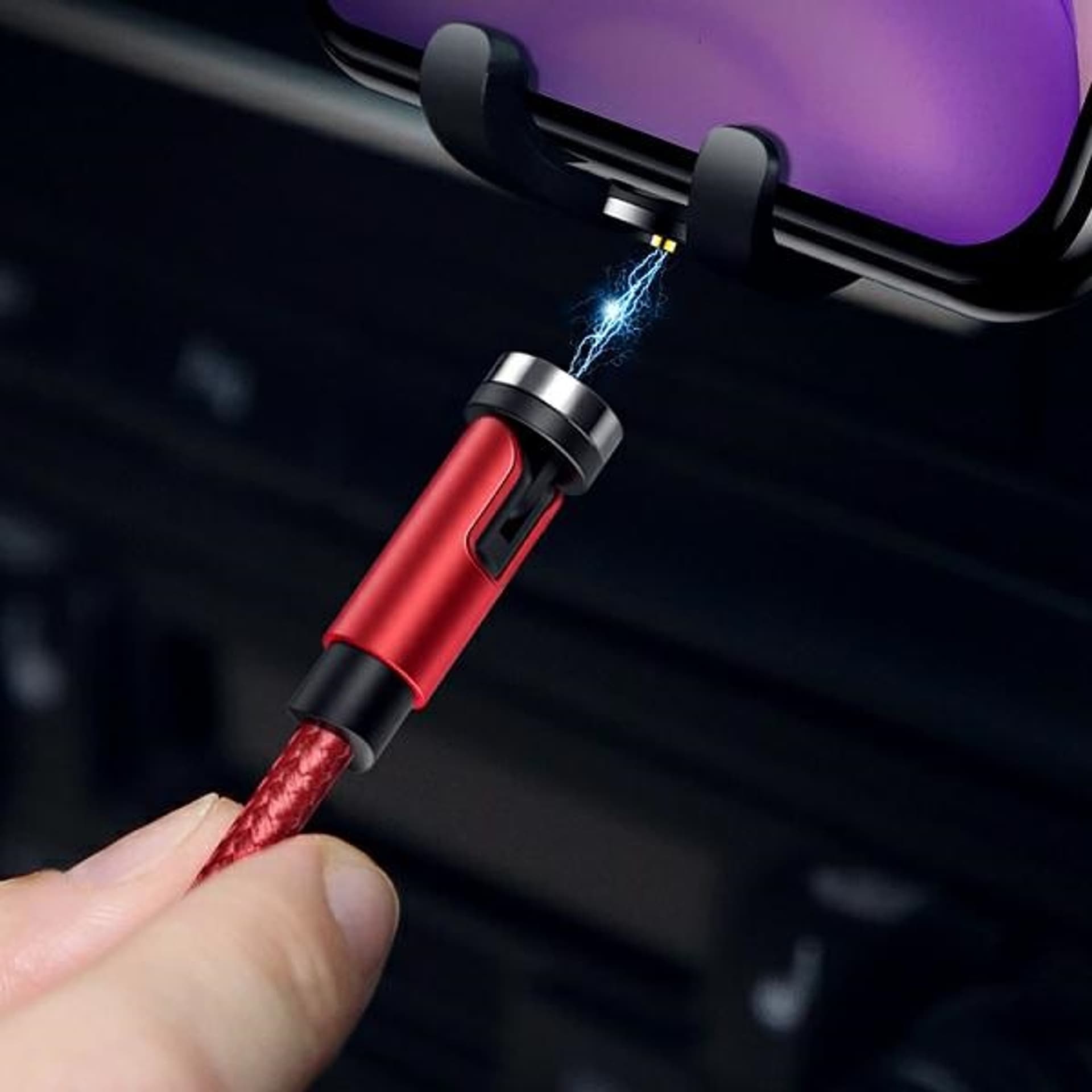 

USAMS Kabel magnetyczny U59 lightning 2.1A Fast Charge 1m pleciony czerwony/red SJ472USB02 (US-SJ472) regulowany kąt, Us-sj472) regulowany ką