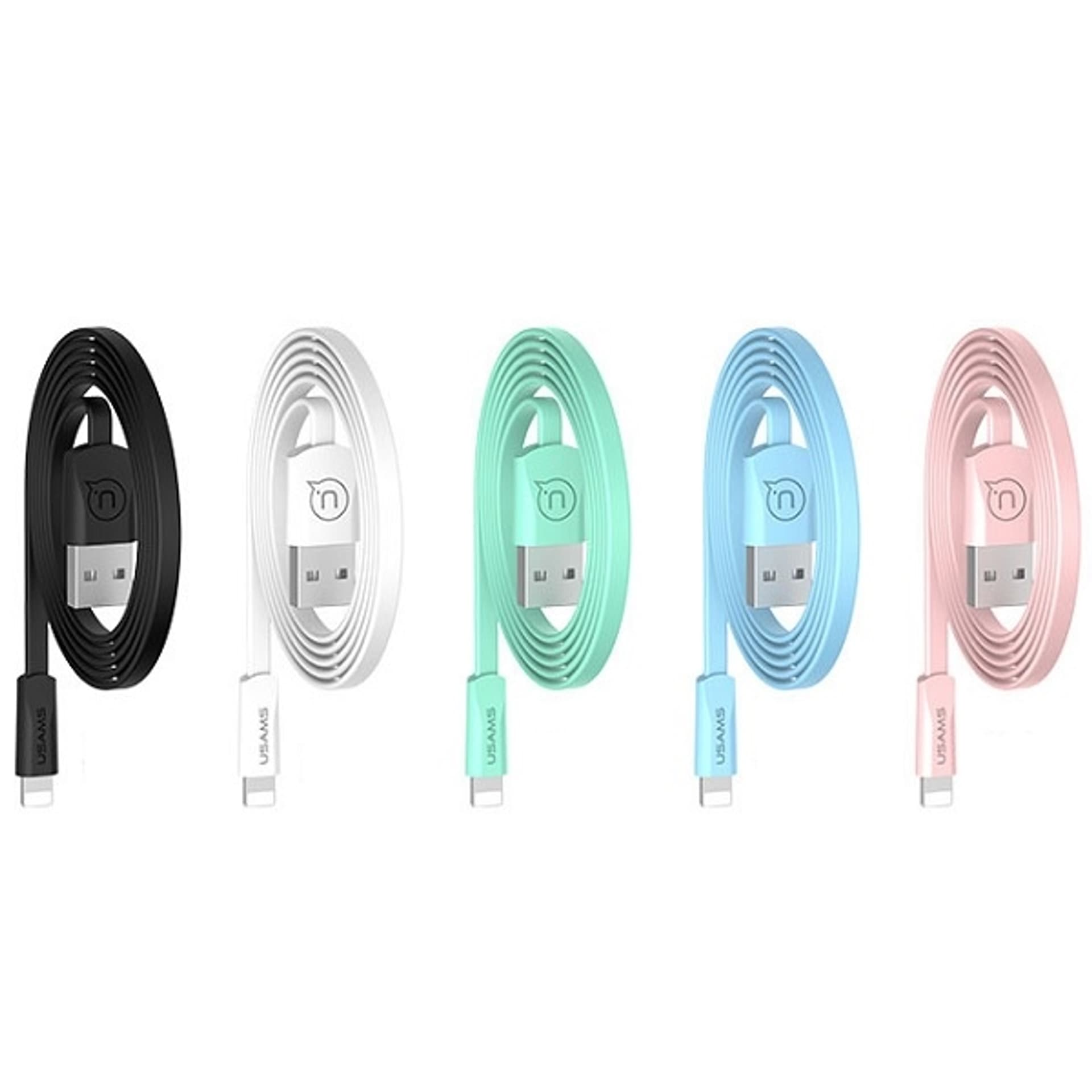 

USAMS Kabel płaski U2 Lightning 1,2m czarny/black SJ199IP01 iPhone 5/6/7/8/X (US-SJ199)