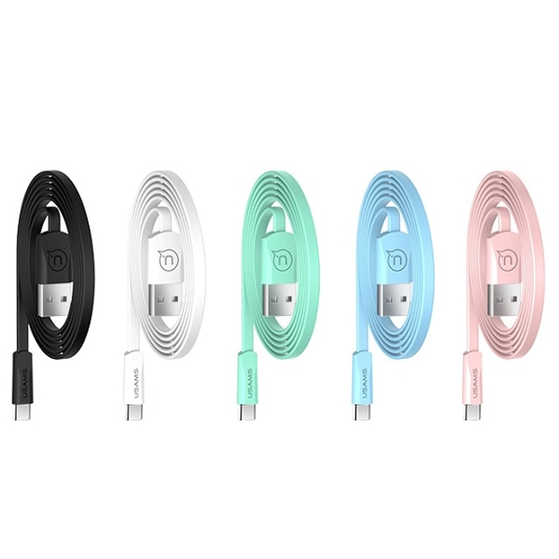 

USAMS Kabel płaski U2 USB-C 1,2m różowy/pink SJ200TC05 (US-SJ200)