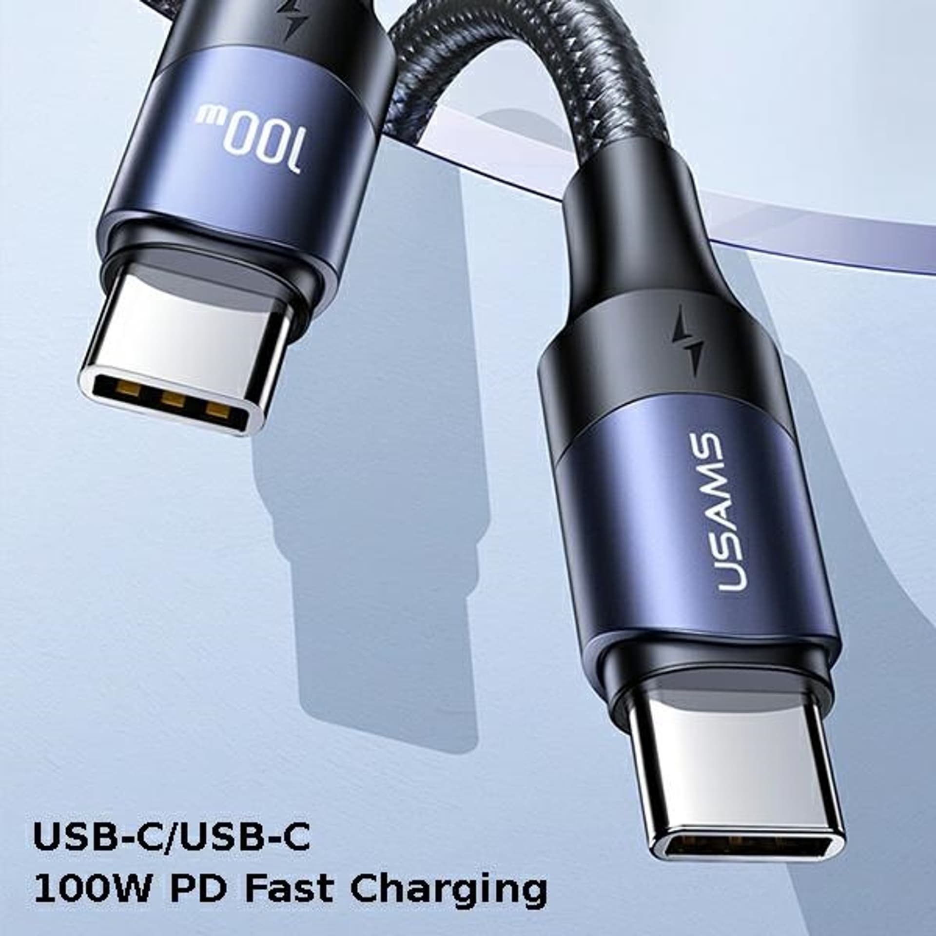 

USAMS Kabel U71 USB-C na USB-C 1,2m 100W PD Fast Charge czarny/black SJ524USB01 (US-SJ524)