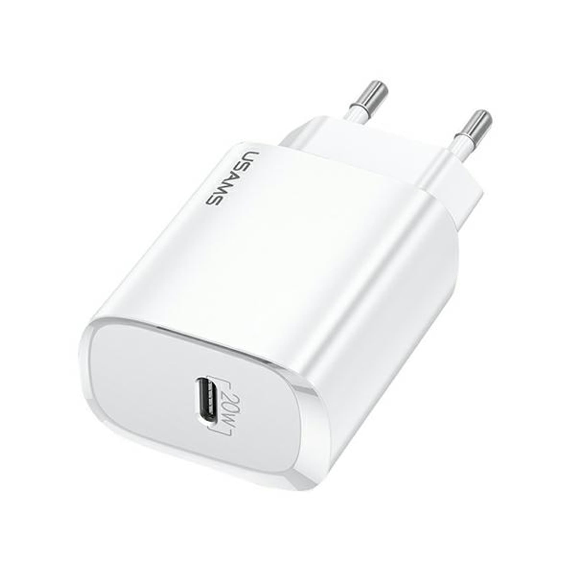 

USAMS Ład. siec. 1xUSB-C T39 20W (only head) PD3.0 Fast Charging biały/white CC131TC02 (US-CC131)