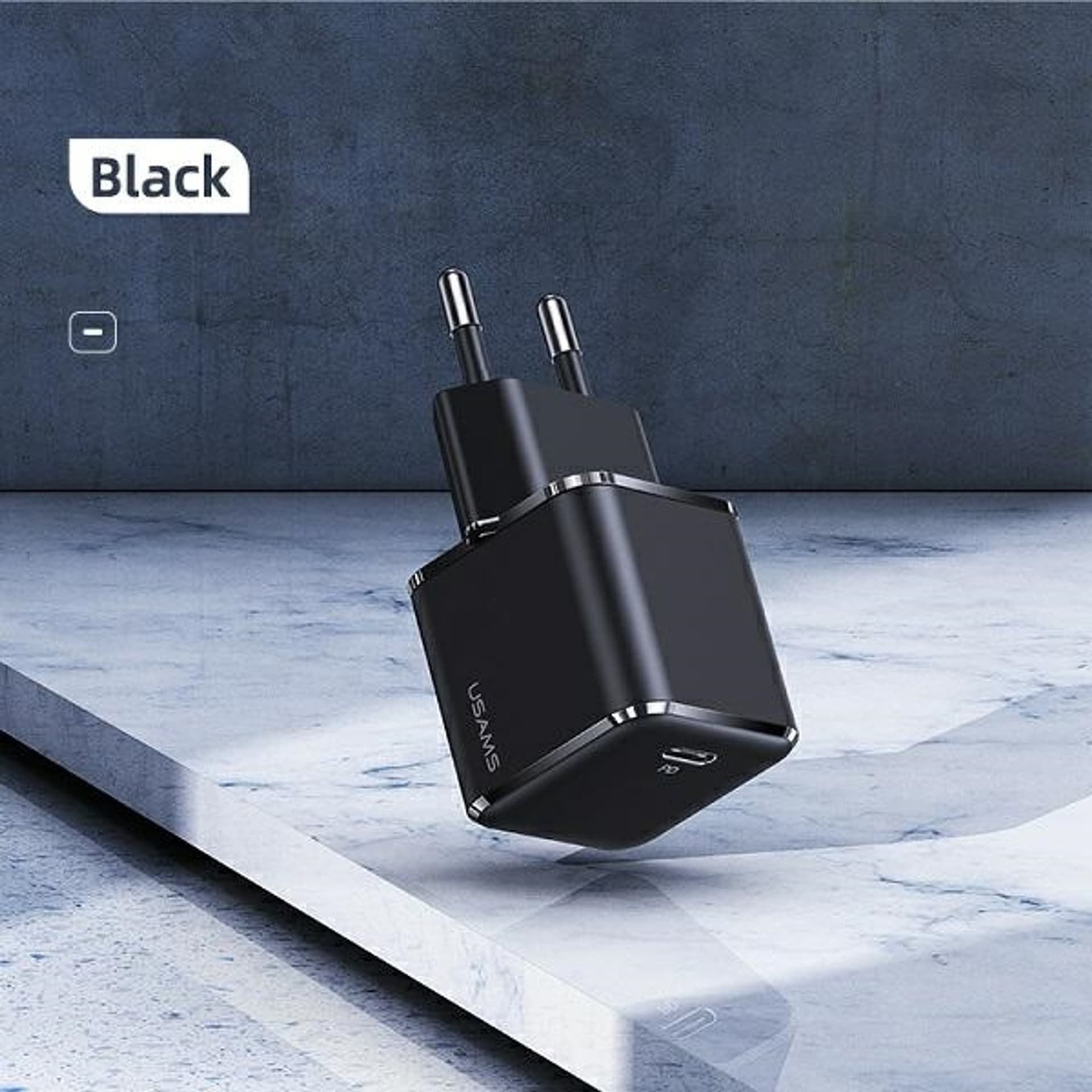

USAMS Ład. siec. 1xUSB-C T42 mini 25W (only head) Super SI 5V-3A PD3.0 Fast Charging czarny/black CC140TC01 (US-CC140)