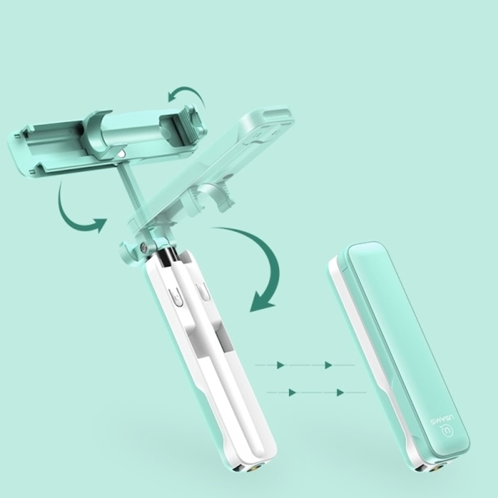 

USAMS Selfie Stick M1 Mini 3,5mm zielony/green ZB5203 (US-ZB052)