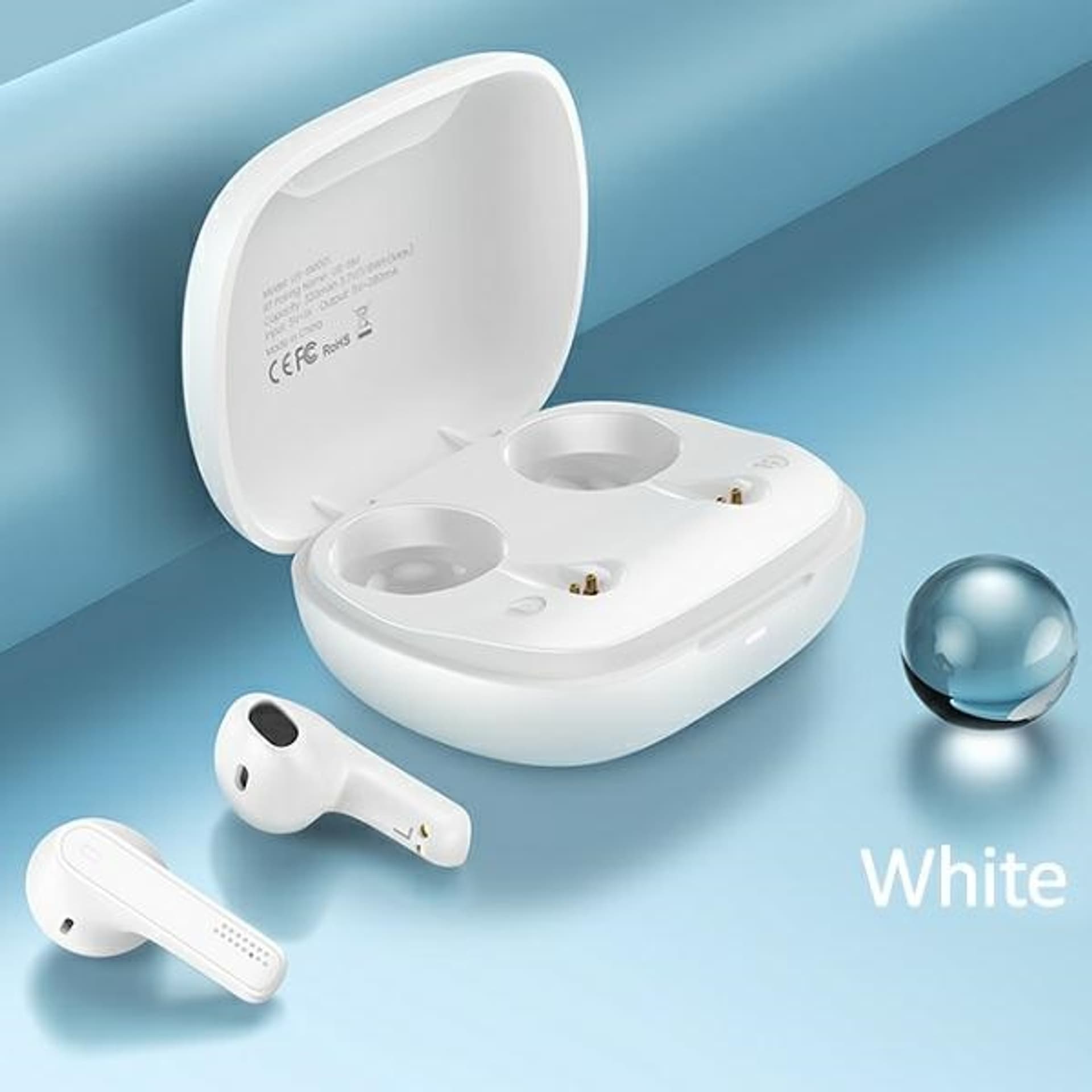 

USAMS Słuchawki Bluetooth 5.0 TWS SM series bezprzewodowe biały/white BHUSM01 (US-SM001)