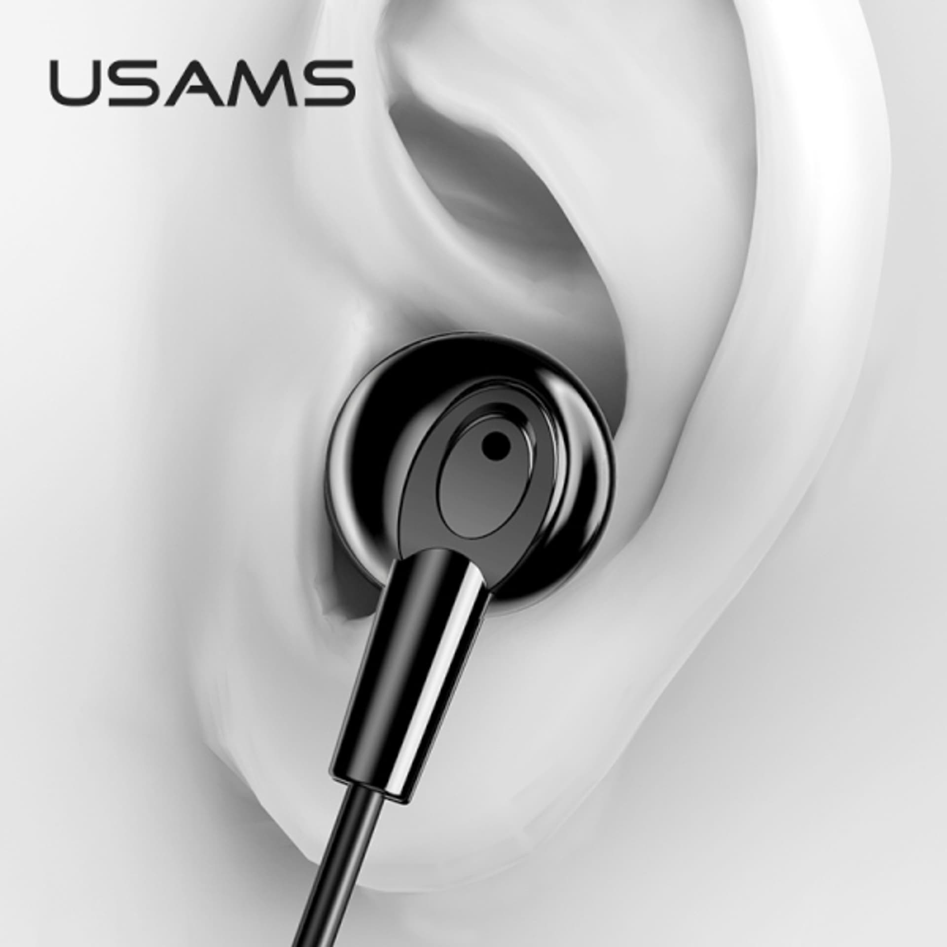 

USAMS Słuchawki stereo EP-37 3,5 mm czarny/black HSEP3701