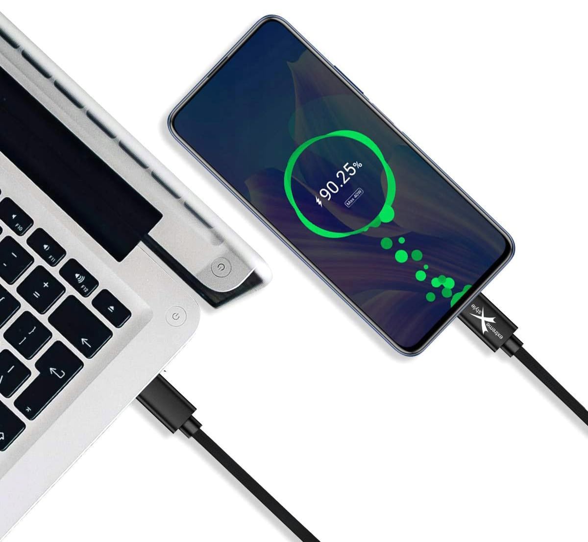 Kabel USB typ-C - USB typ-C eXtremestyle Ampere (2 m, czarny)