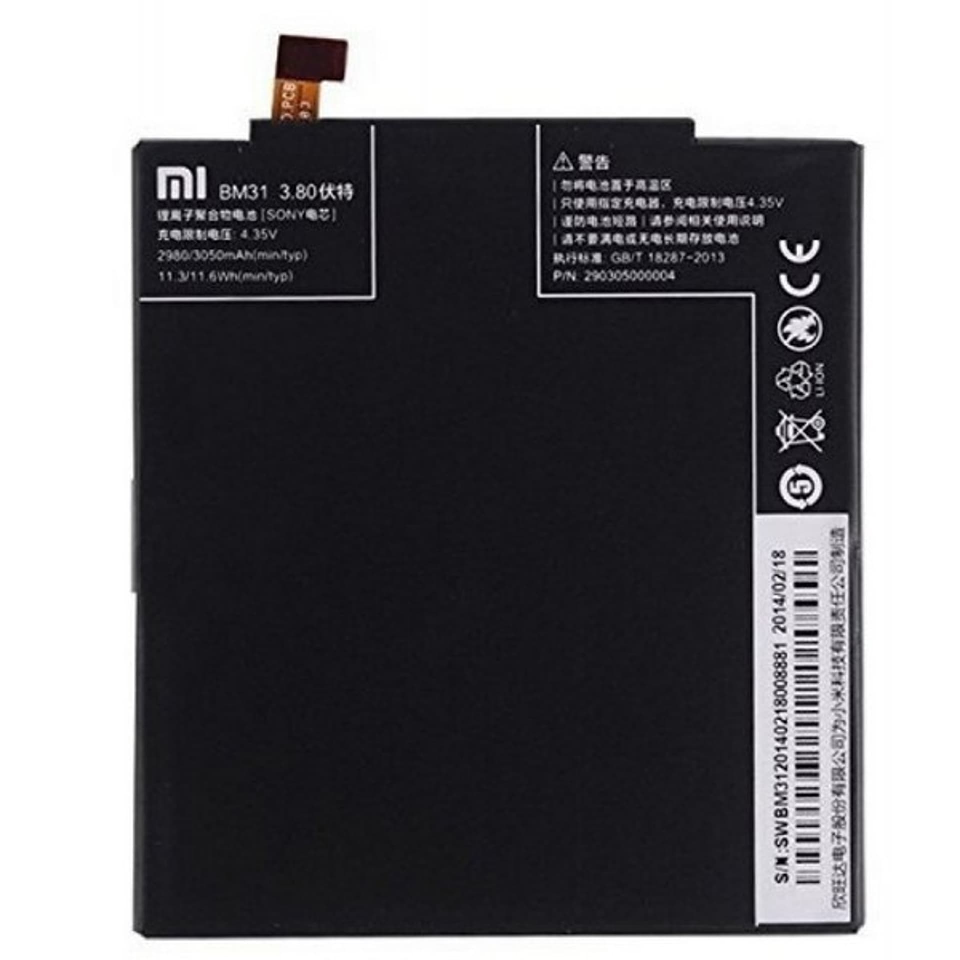 

Xiaomi bateria BM31 Mi3/M3 bulk 3050mAh