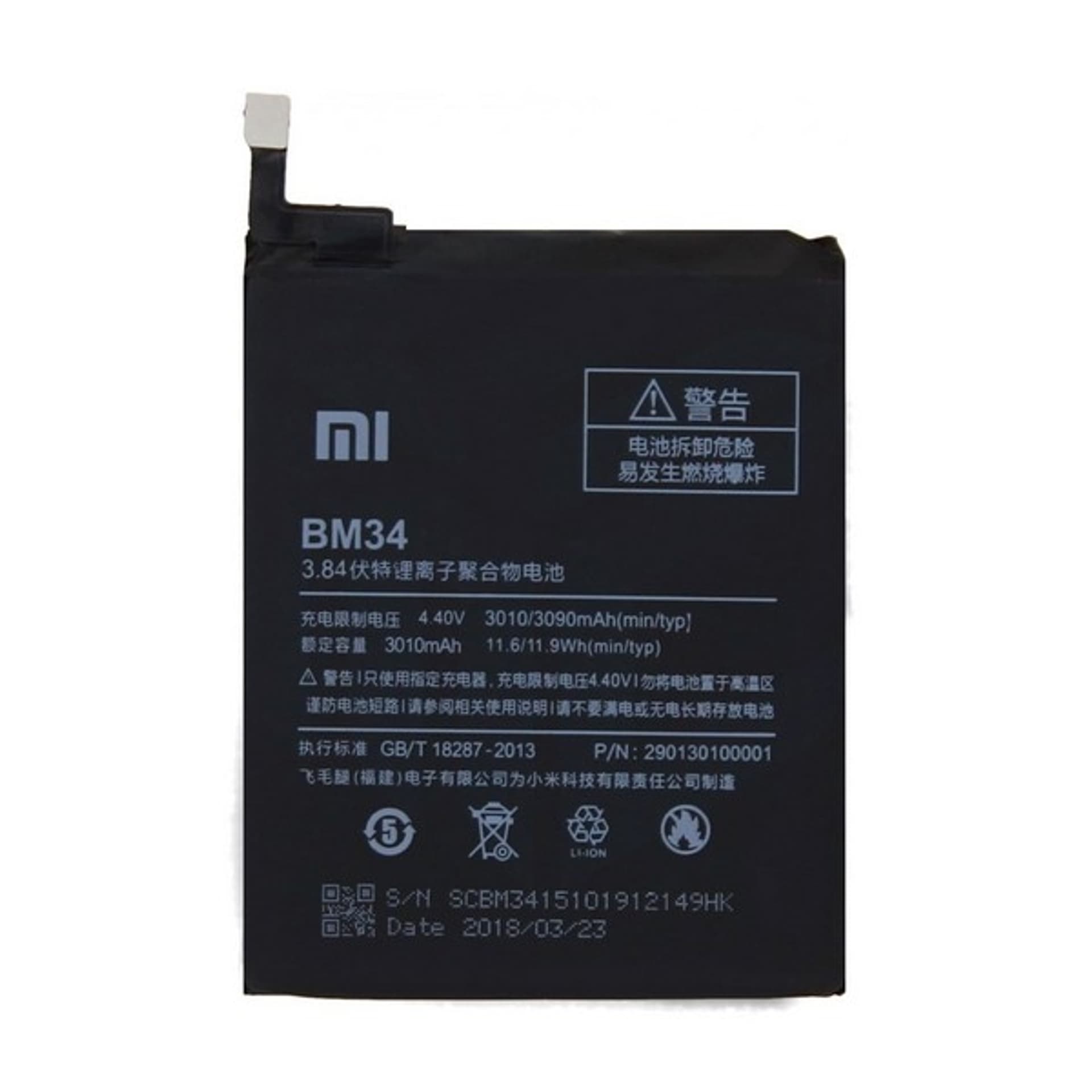 

Xiaomi bateria BM34 Mi Note Pro bulk 3010mAh