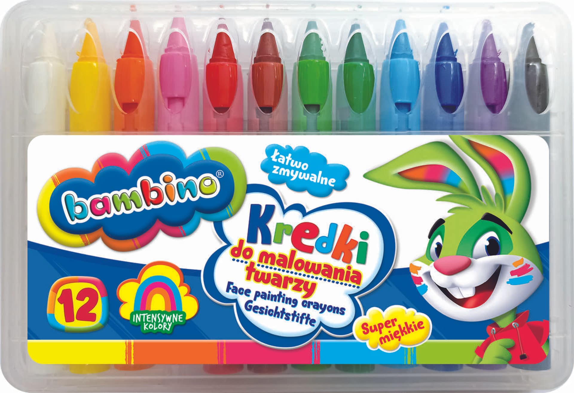 

Kredki BAMBINO do malowania twarzy 12 kolorów St.MAJEWSKI