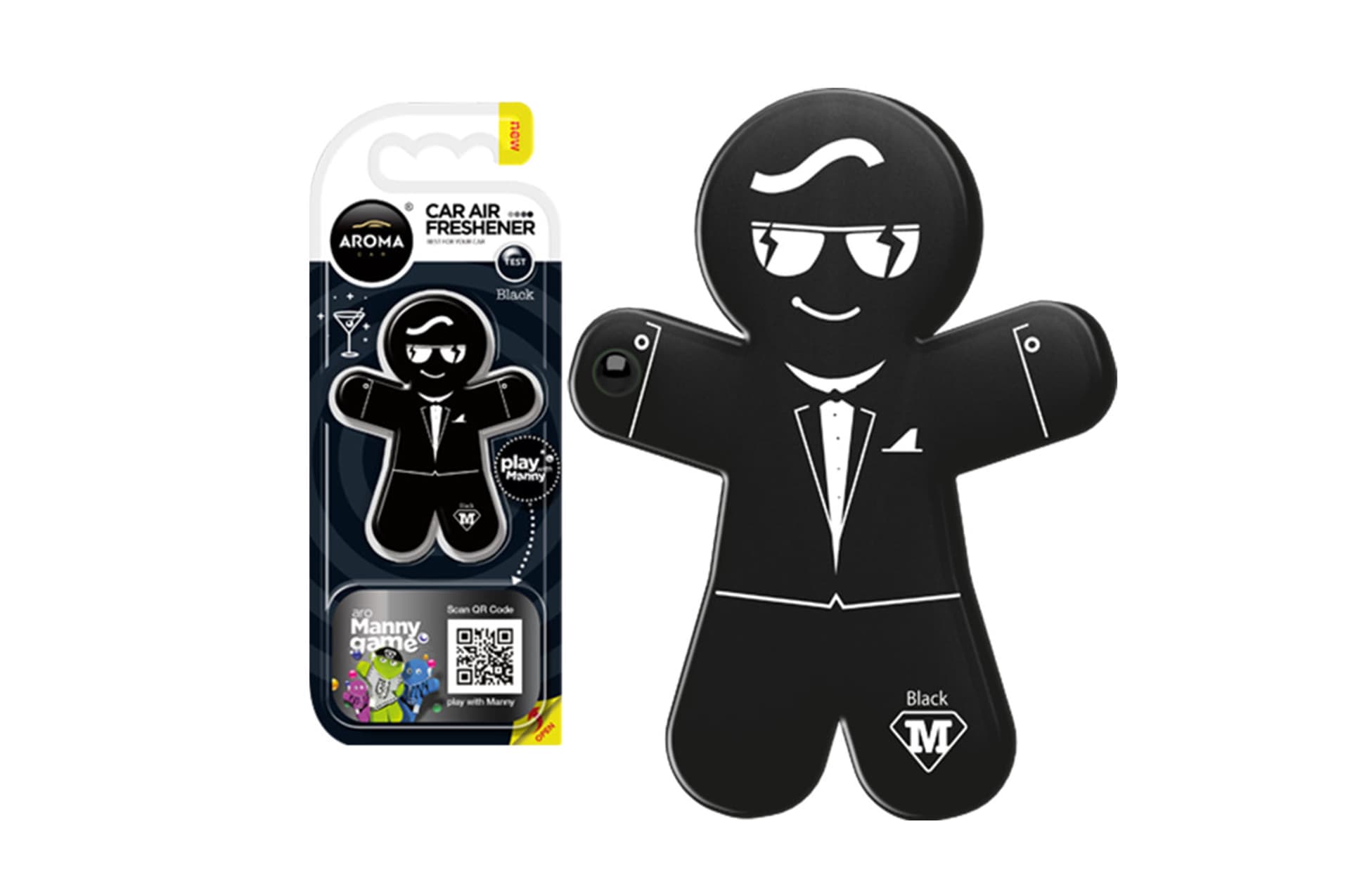 

Odświeżacz powietrza aroma car manny - black