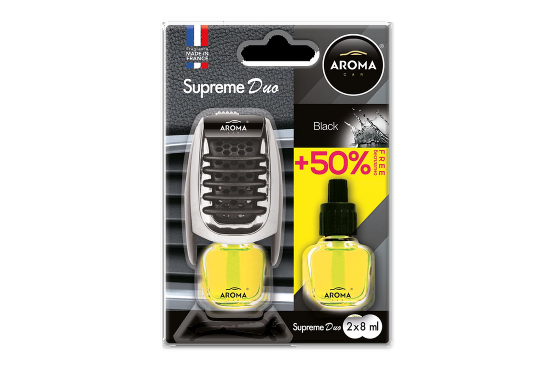 

Odświeżacz powietrza aroma supreme duo black