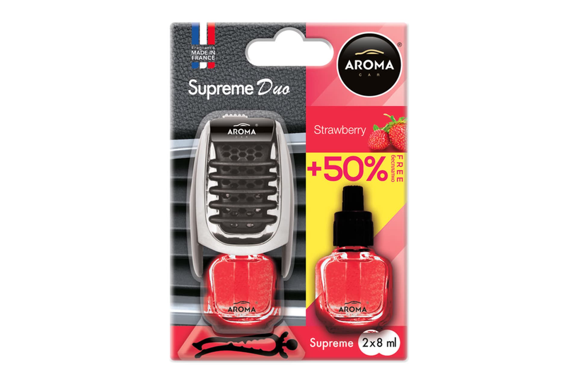 

Odświeżacz powietrza aroma supreme duo strawberry