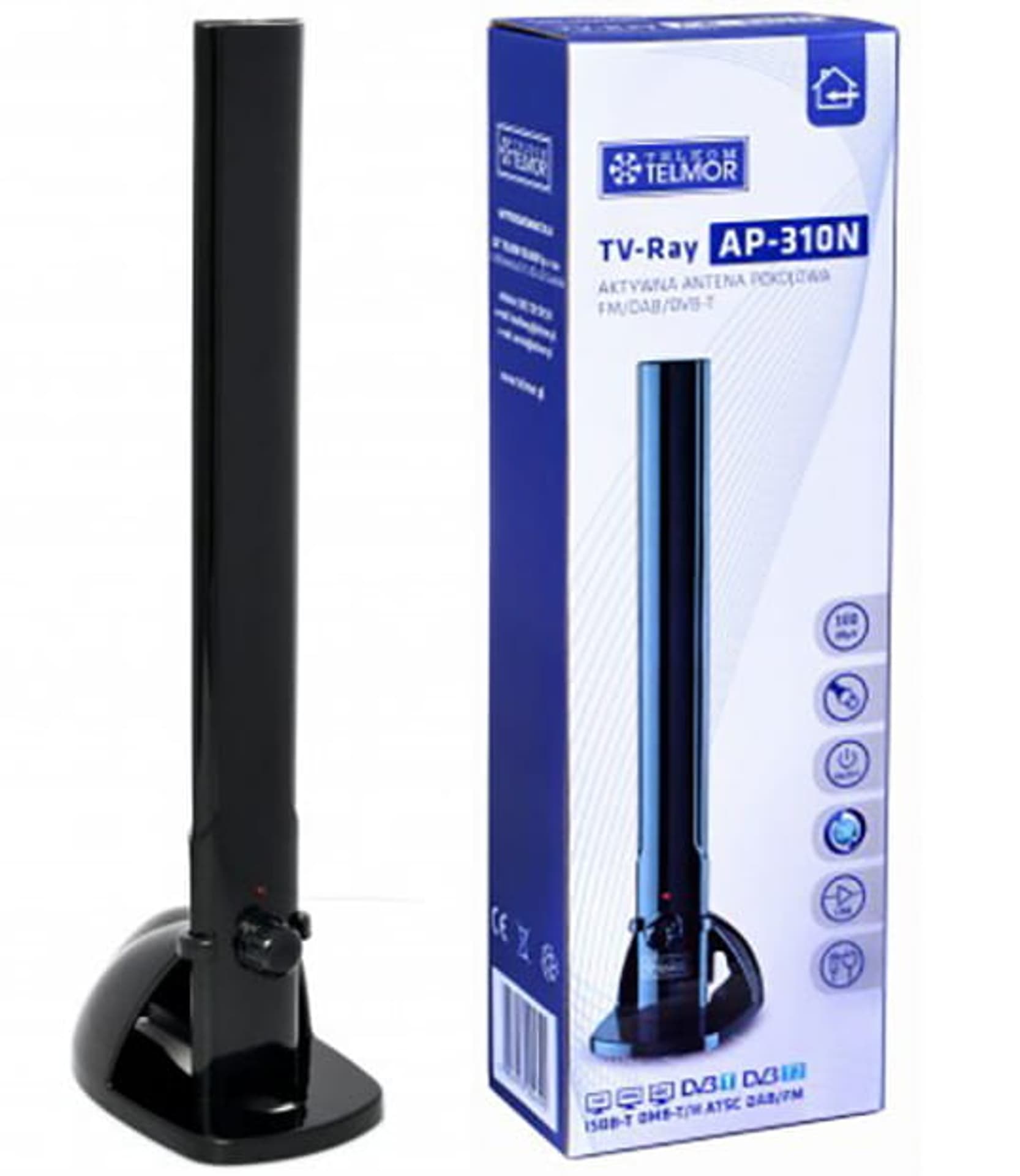 

Antena pokojowa Telmor aktywna DVB-T/T2 DAB+FM