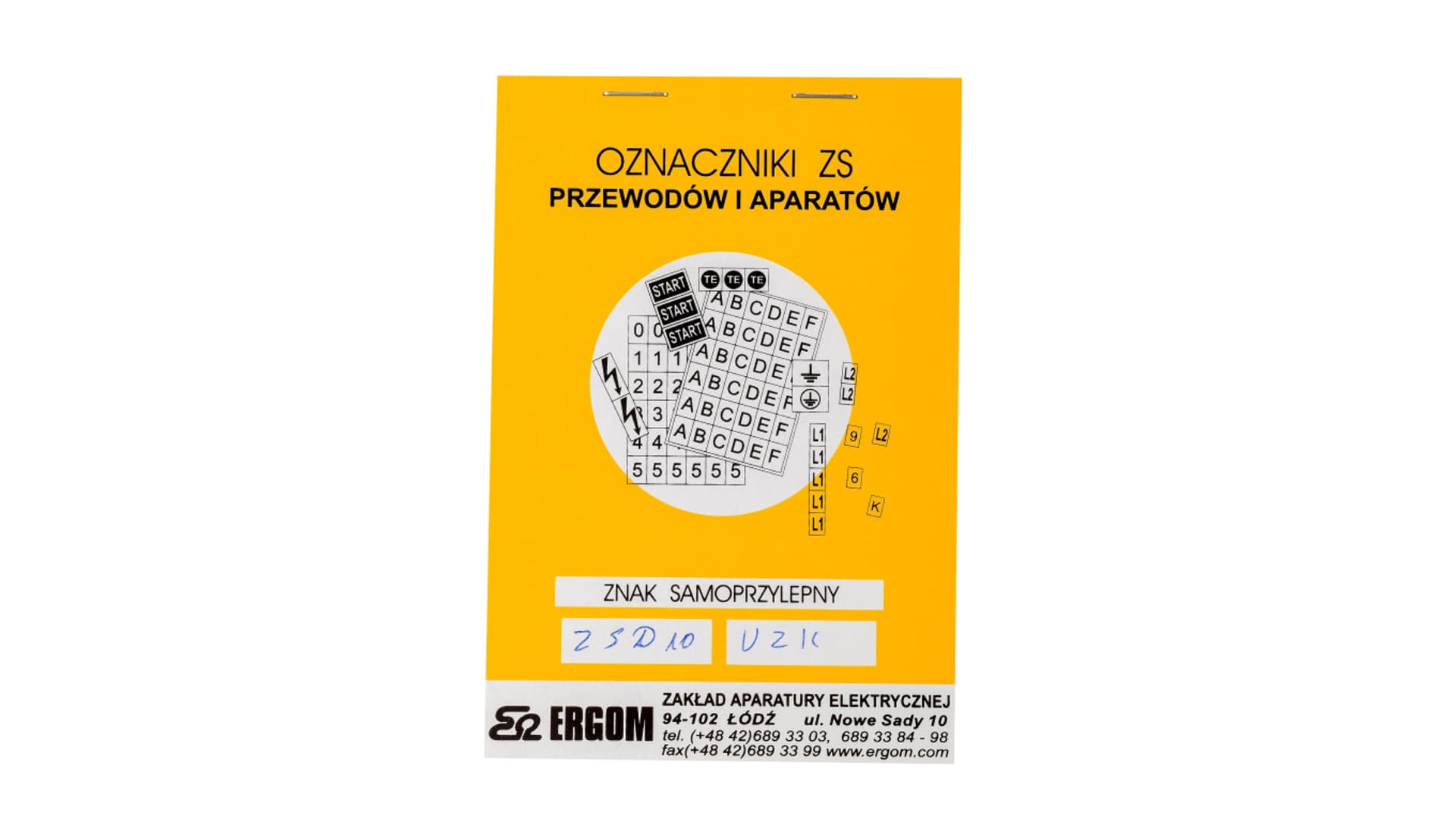 

Znaki samoprzylepne ZS D10/UZK E04ZP-02030400100