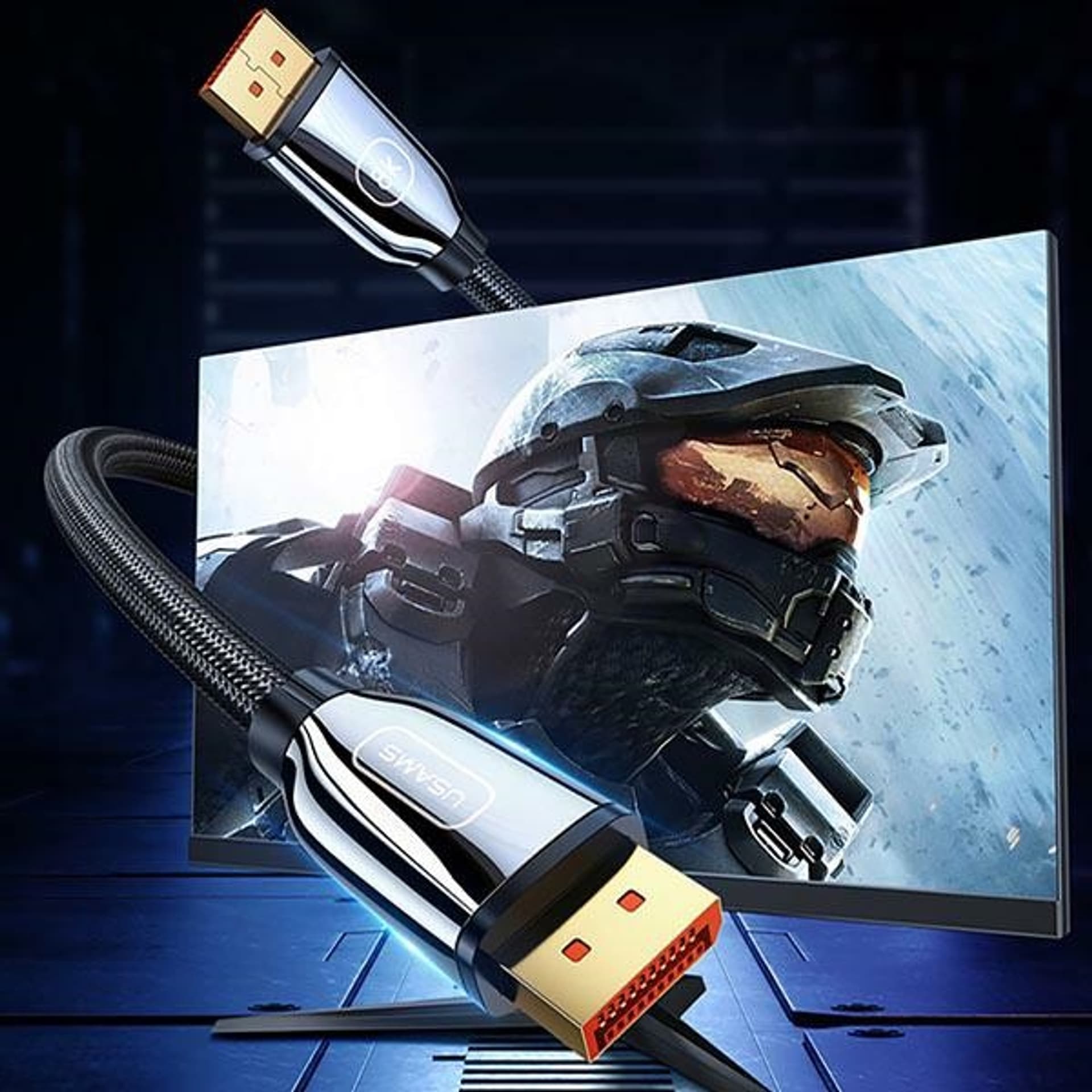 

USAMS Kabel DP - DP 1.4 HD U75 3.0m czarny/black 8K HD SJ533DP01 (US-SJ533)