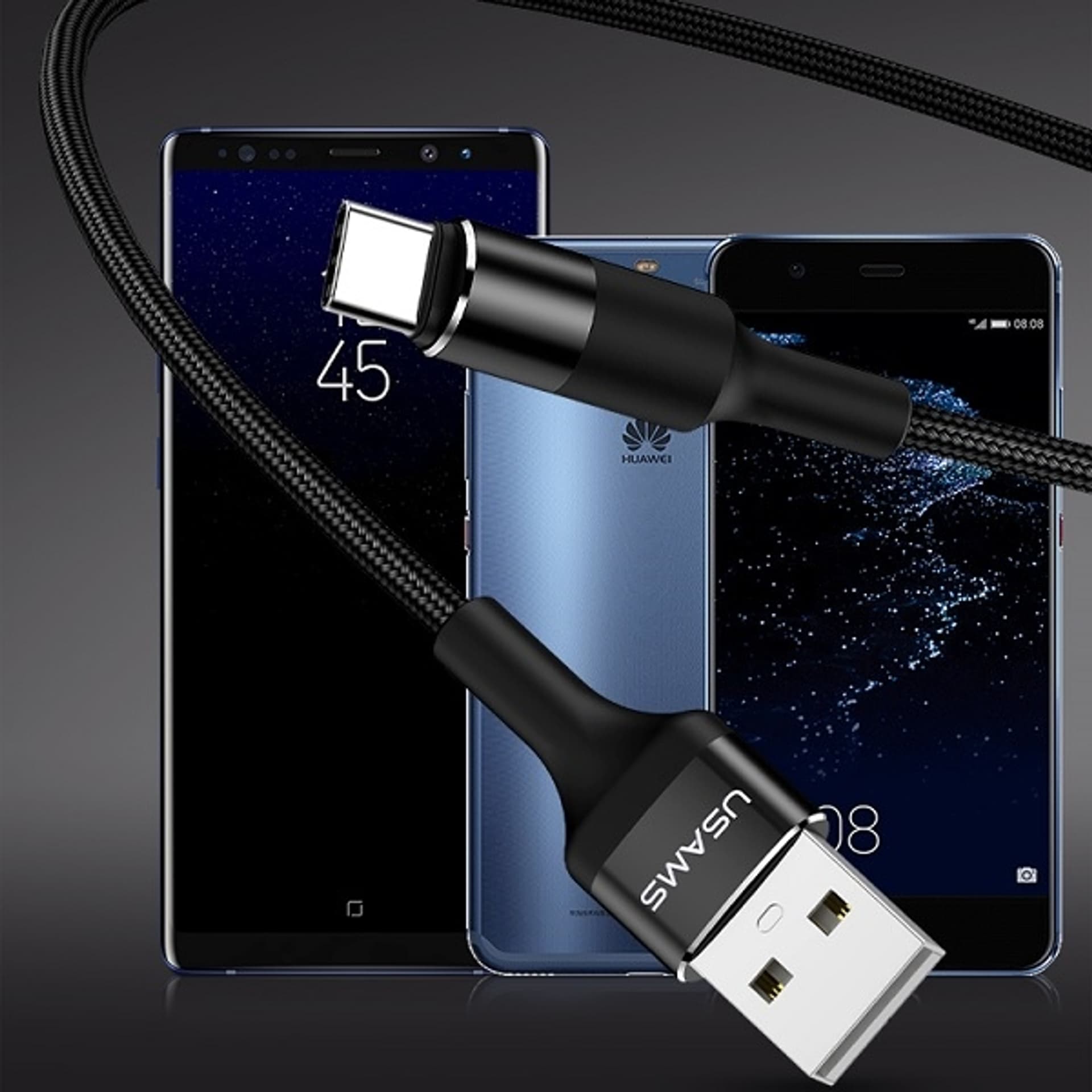 

USAMS Kabel pleciony U5 2A USB-C czarny /black 1,2m SJ221TC01 (US-SJ221)