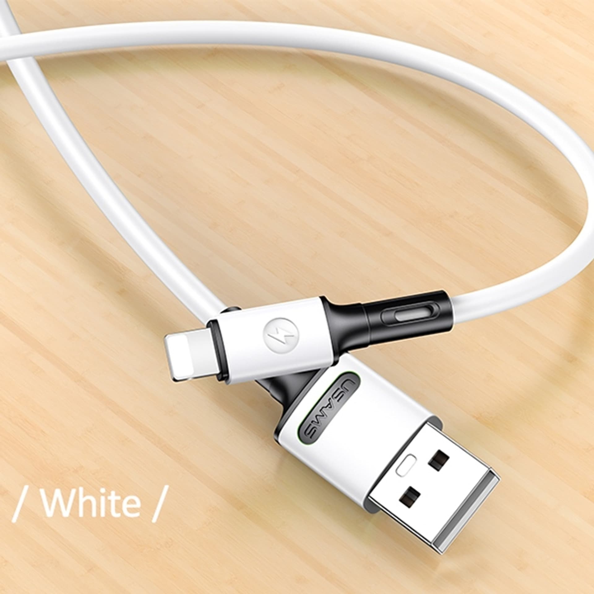 

USAMS Kabel U52 lightning 2A Fast Charge 1m biały/white SJ434USB01 (US-SJ434)