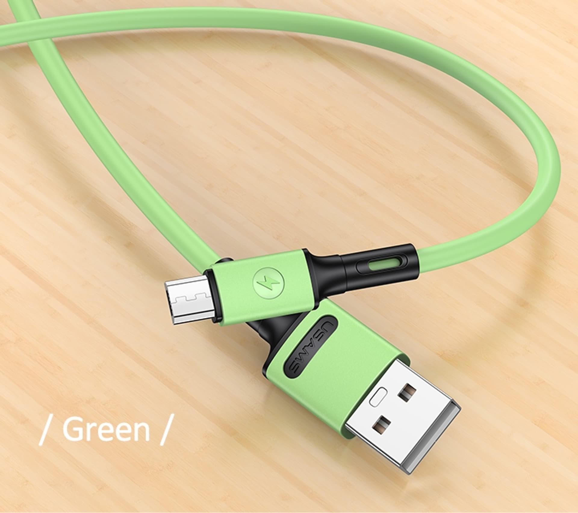 

USAMS Kabel U52 microUSB 2A Fast Charge 1m zielony/green SJ435USB02 (US-SJ435)