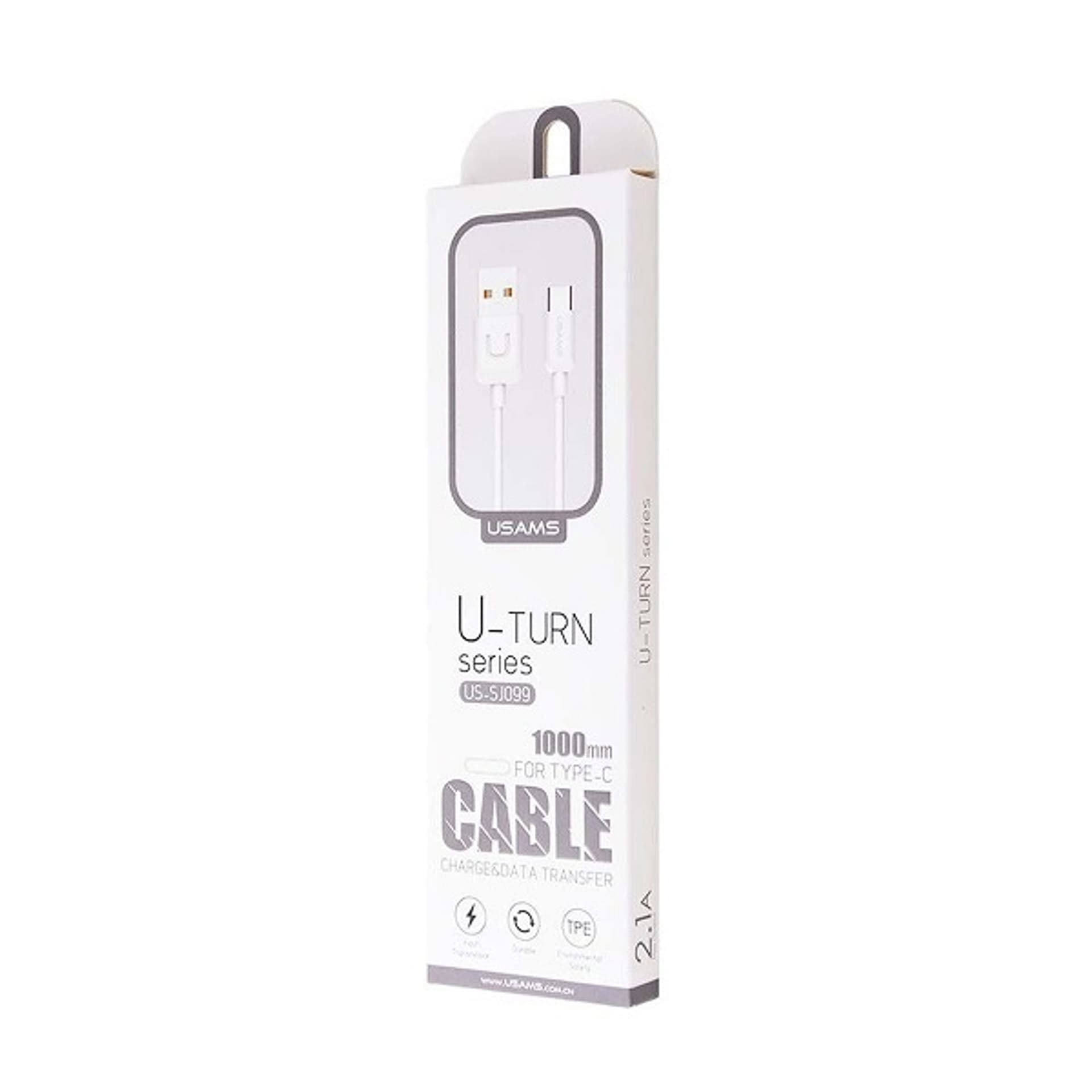 

USAMS Kabel U-Turn USB-C 1m biały/white 2A TCUSBXD02 (US-SJ099)