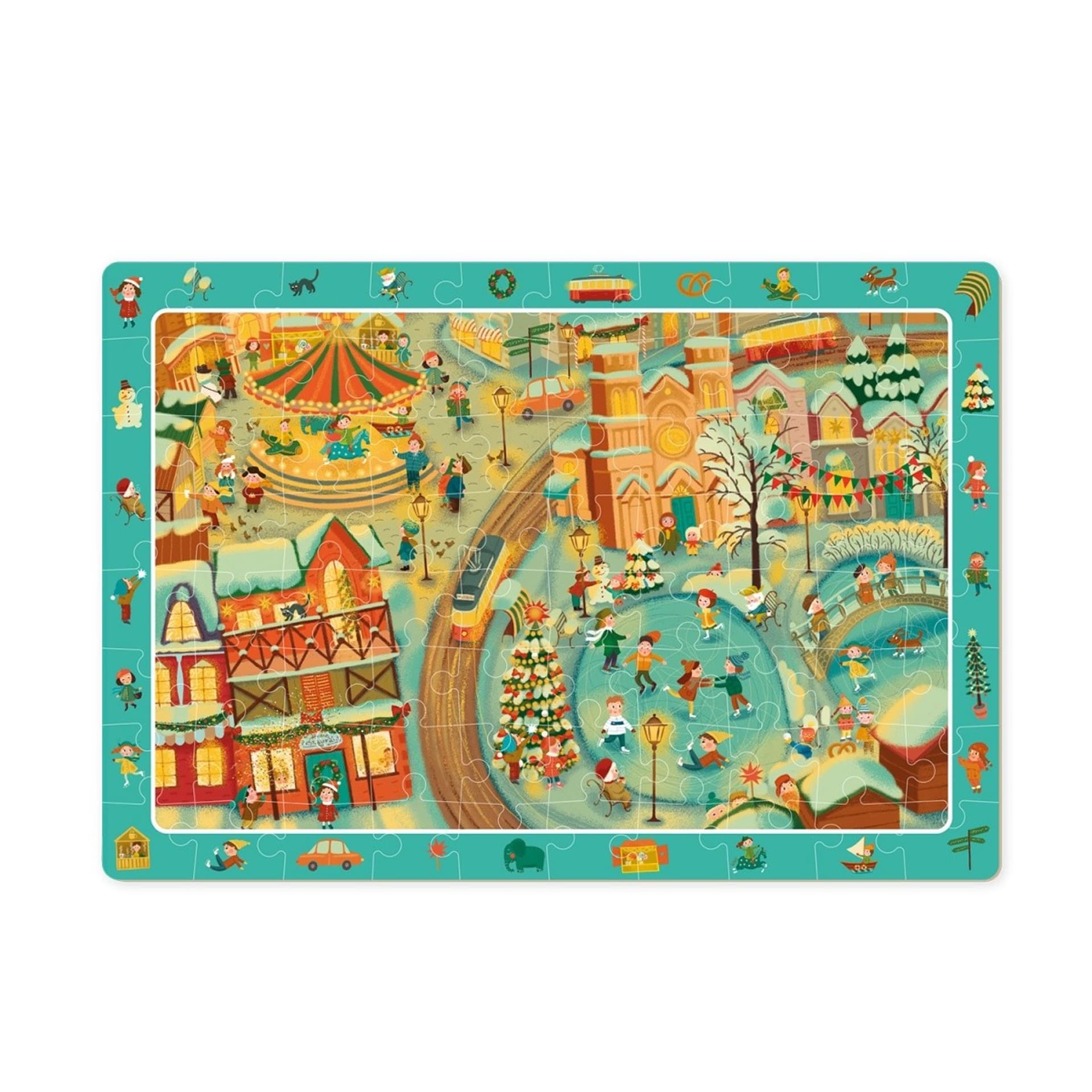 

Puzzle Obserwacyjne 80 elementów Zima W Mieście