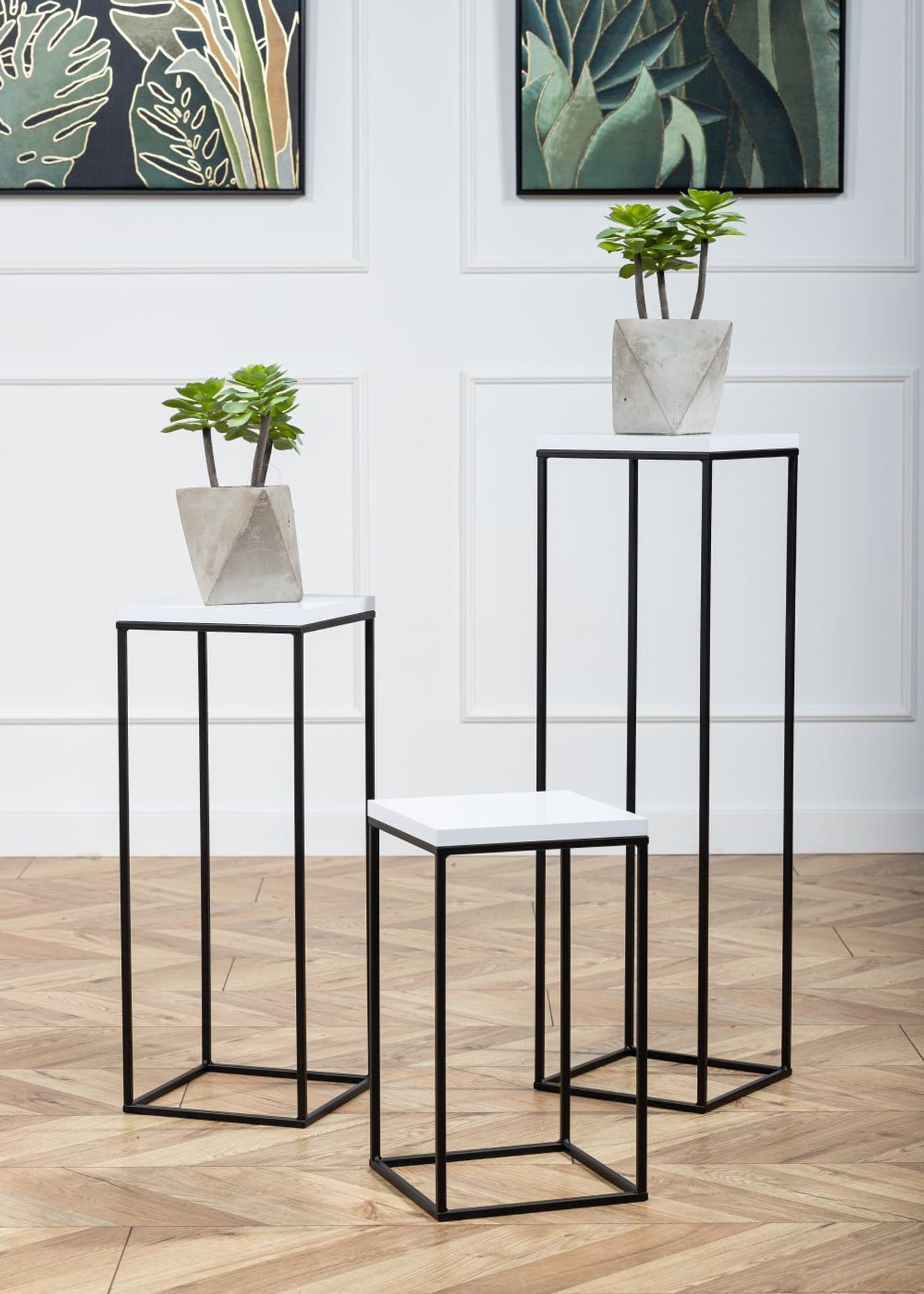 

Kwietnik stojący 40 cm BasicLoft biały