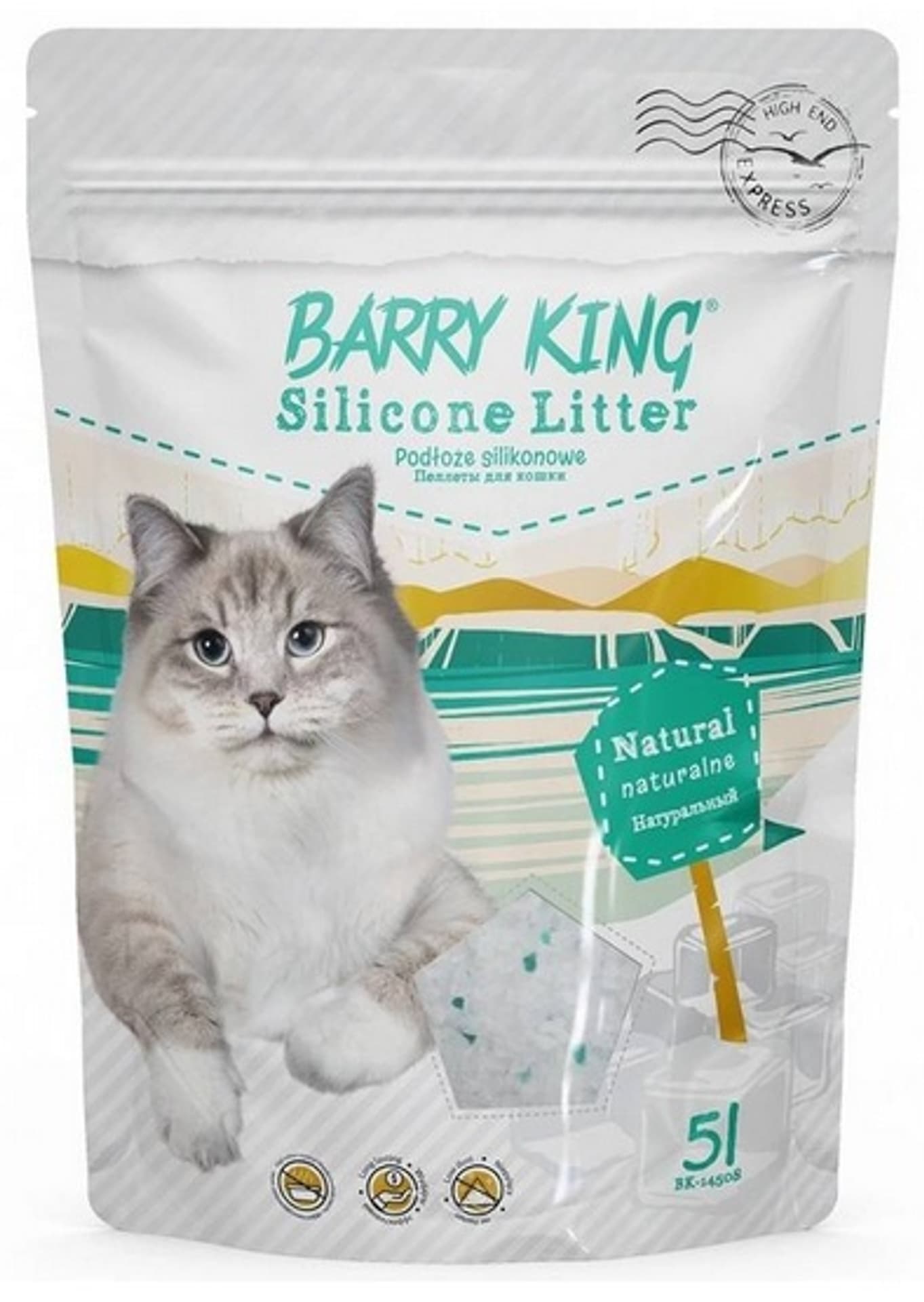 

Barry King Podłoże silikonowe dla kota naturalne 5L [BK-14508]
