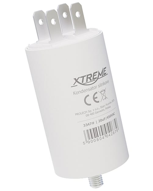 Kondensator silnikowy Xtreme (20uf, 450vac, konektor)