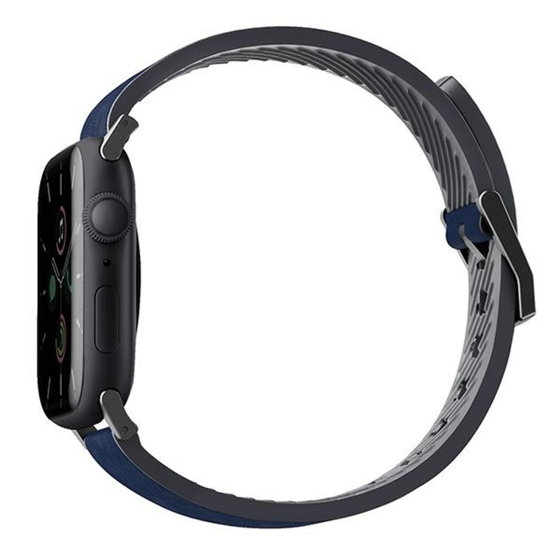 

UNIQ pasek Straden Apple Watch Series 1/2/3/4/5/6/7/8/SE/SE2/Ultra 42/44/45/49mm. Leather Hybrid Strap niebieski/blue