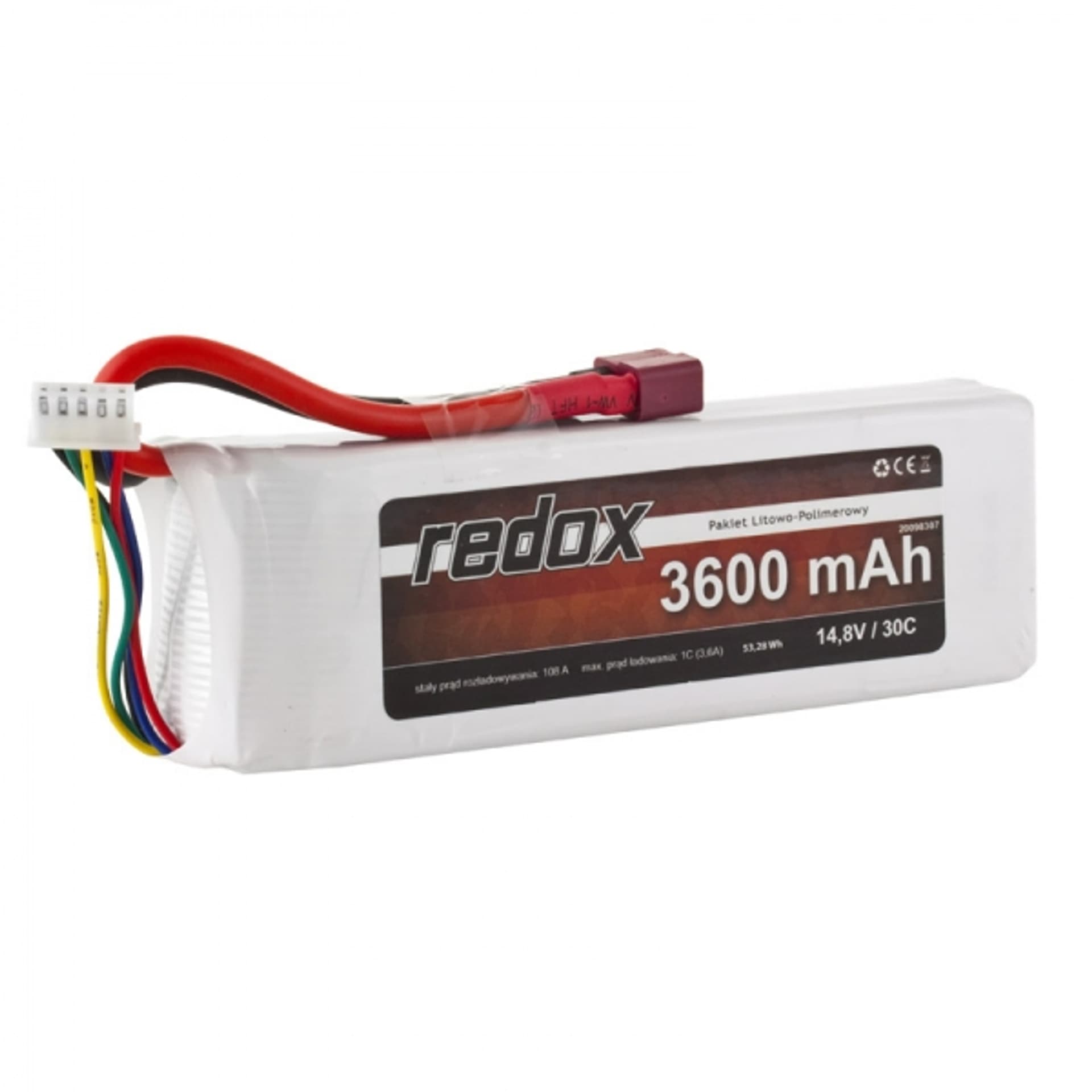 

Pakiet LiPo Akumulator Redox 3600 mAh 14,8V 30C XT-60