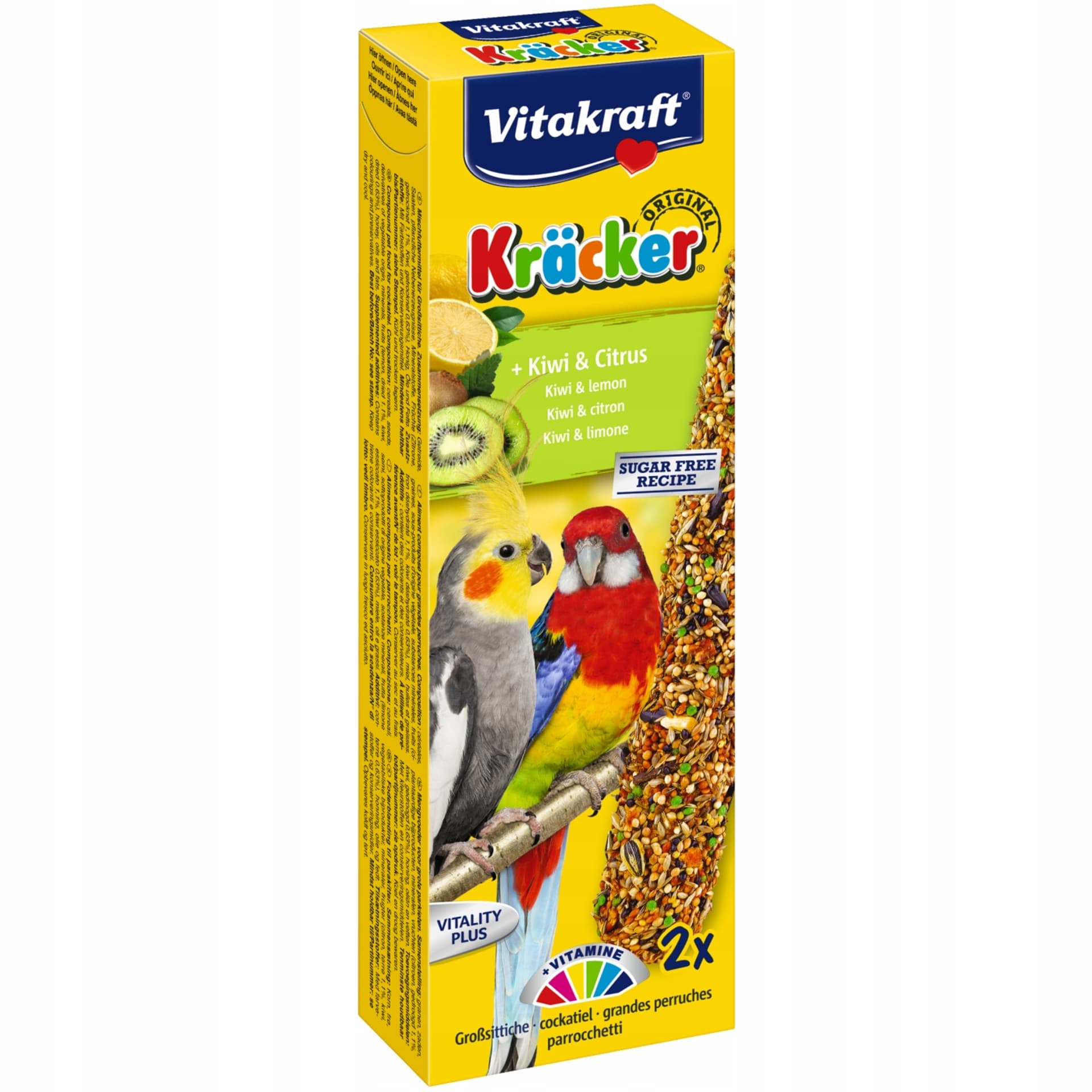

VITAKRAFT KRACKER kolba dla papugi falistej, kiwi i cytrusy 2szt