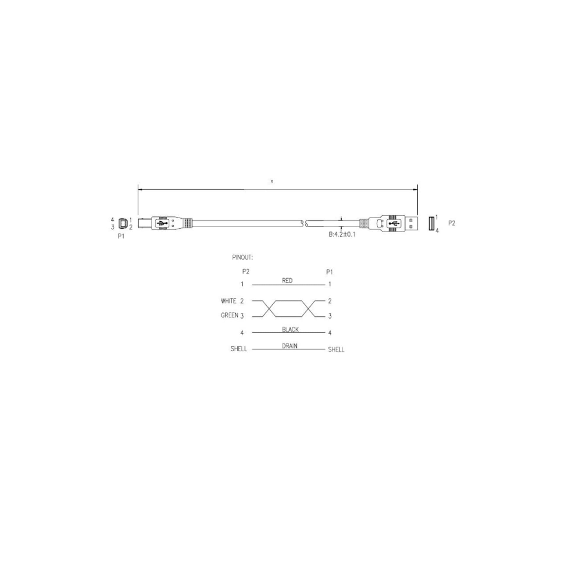 

KABEL USB 2.0 DRUKARK Amęski-Bmęski 5M ART oem