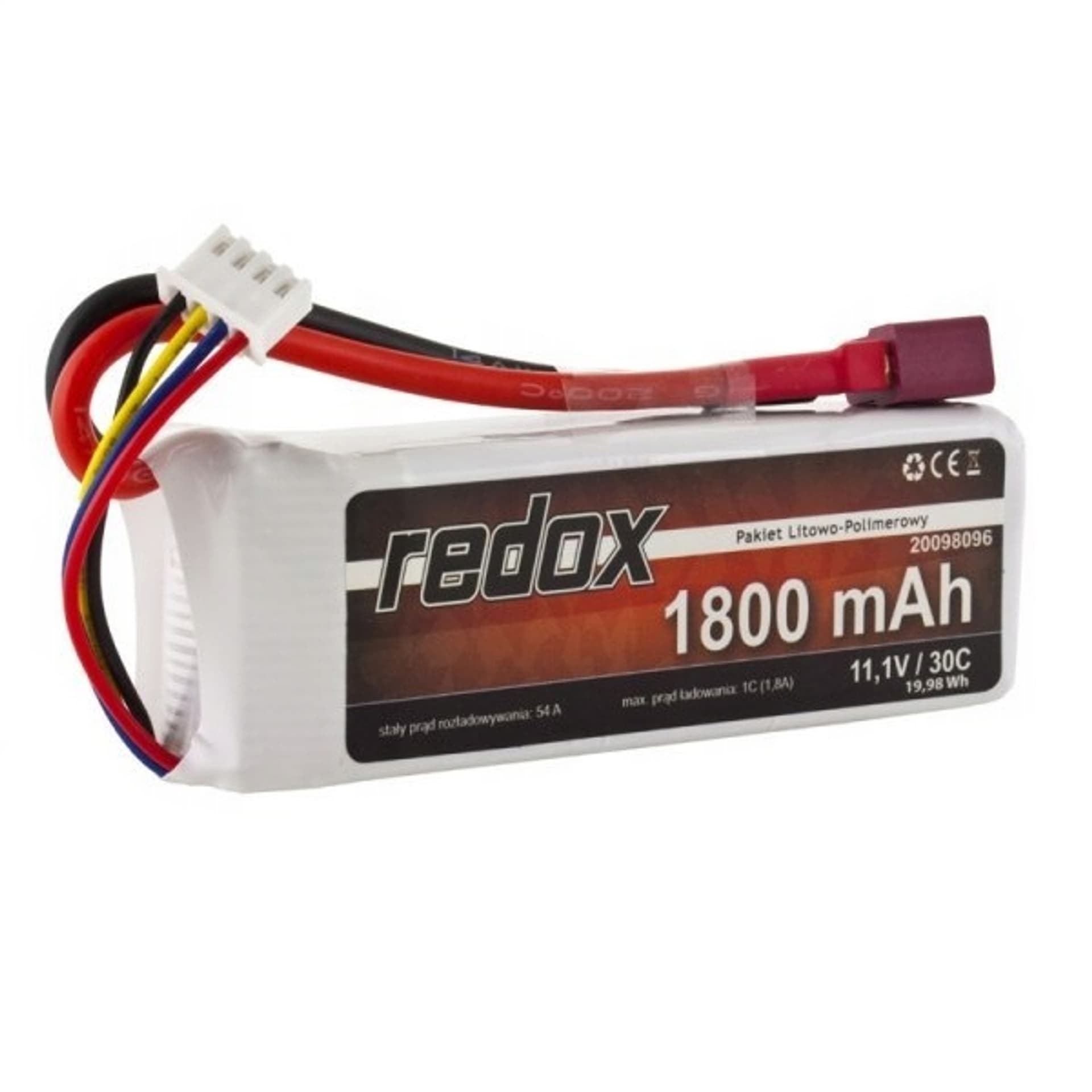 

Pakiet Akumulator Redox LiPo 11,1V 1800mAh 30c