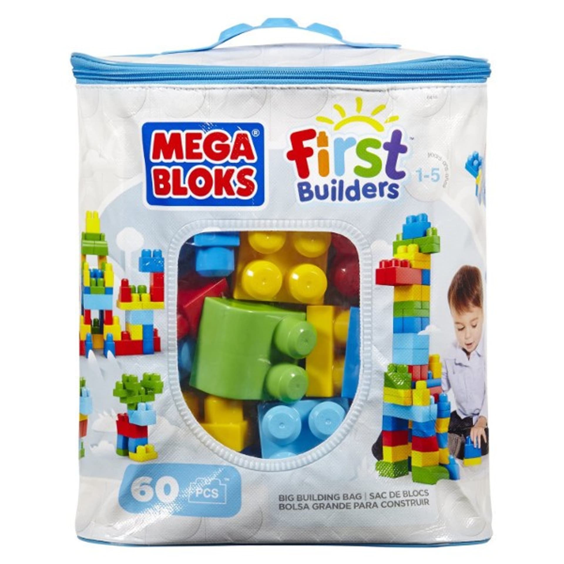 

Mega Bloks Duża ECO torba z klockami niebieska